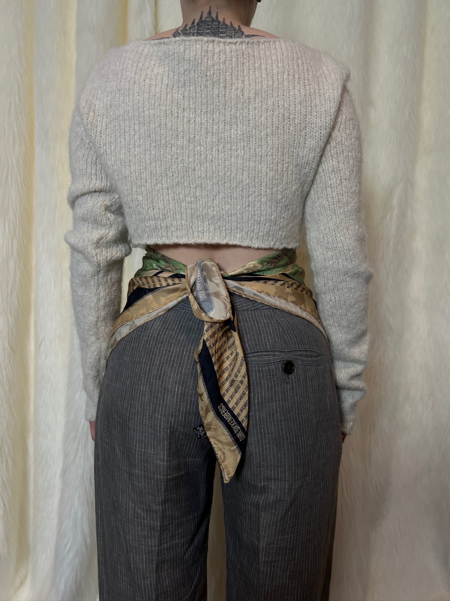 DIRK BIKKEMBERGS FW2003 SCARF SWEATER