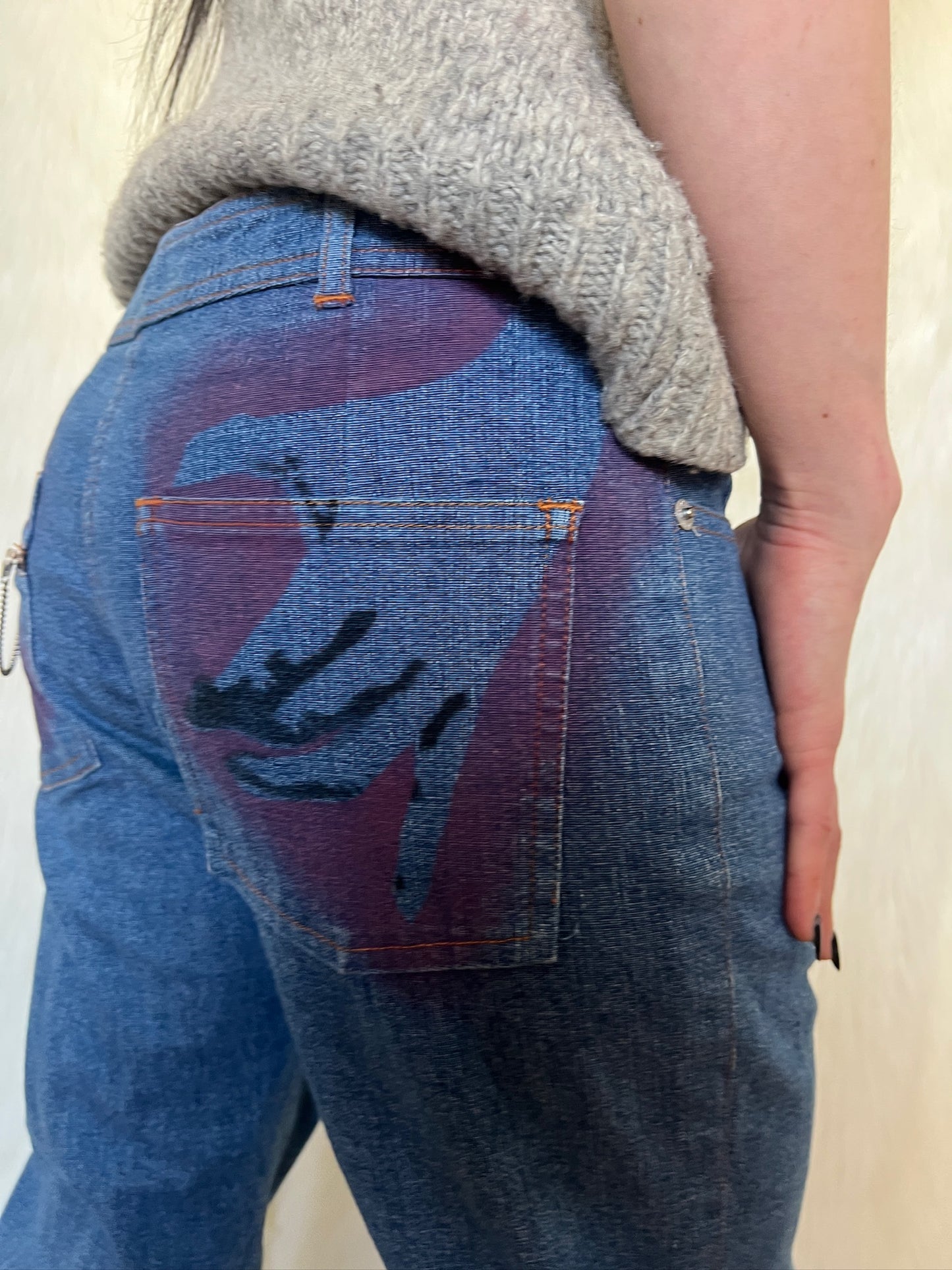 CHLOÉ FW2001 SPUITVERF JEANS