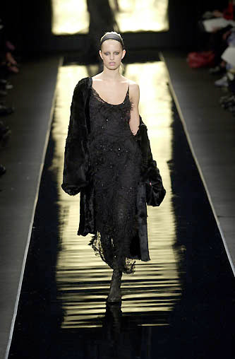 DONNA KARAN F/W2001 SEQUIN ASYMMETRIC DRESS