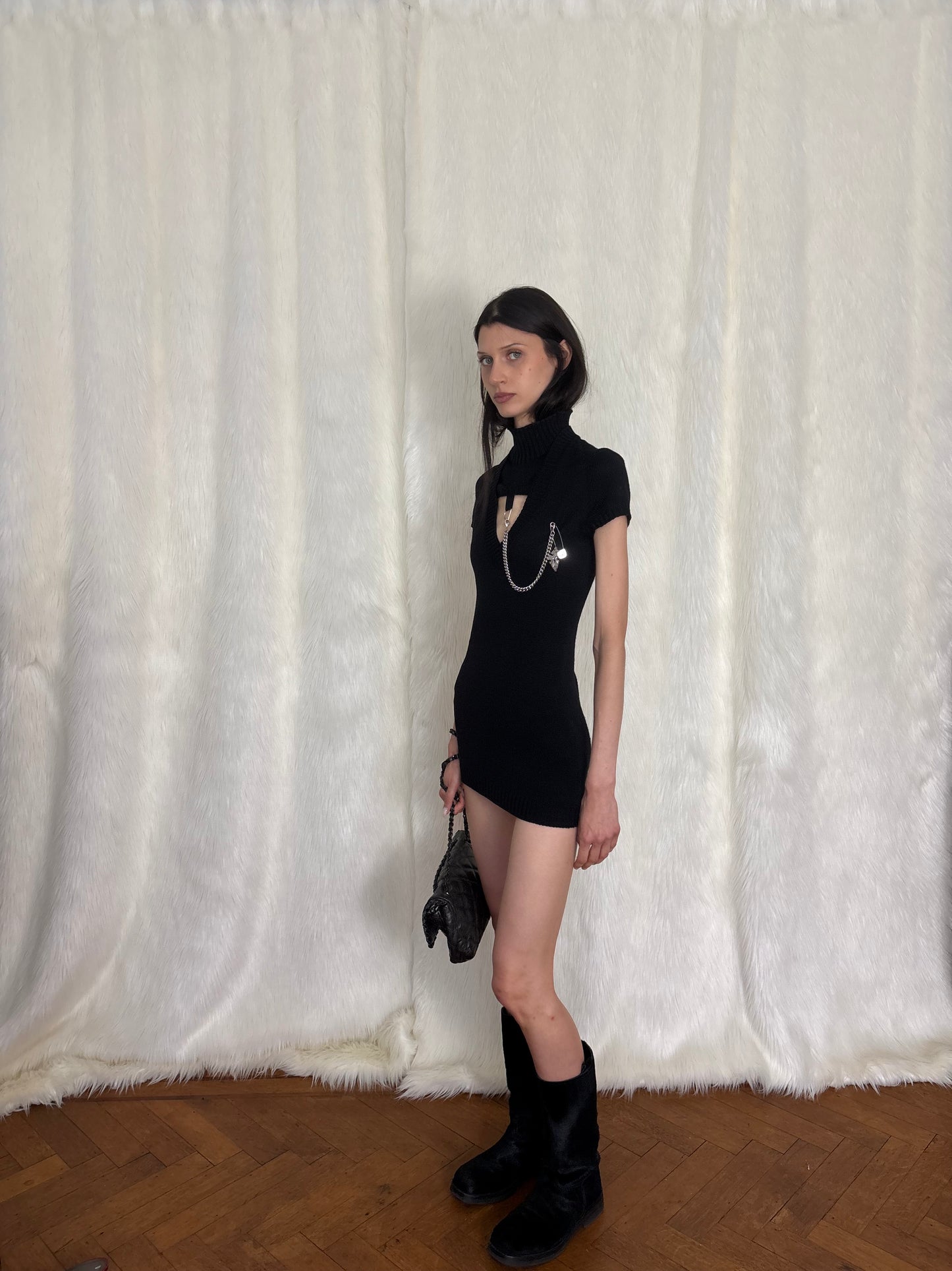 DIRK BIKKEMBERGS F/W2005 CHAINED MINI DRESS