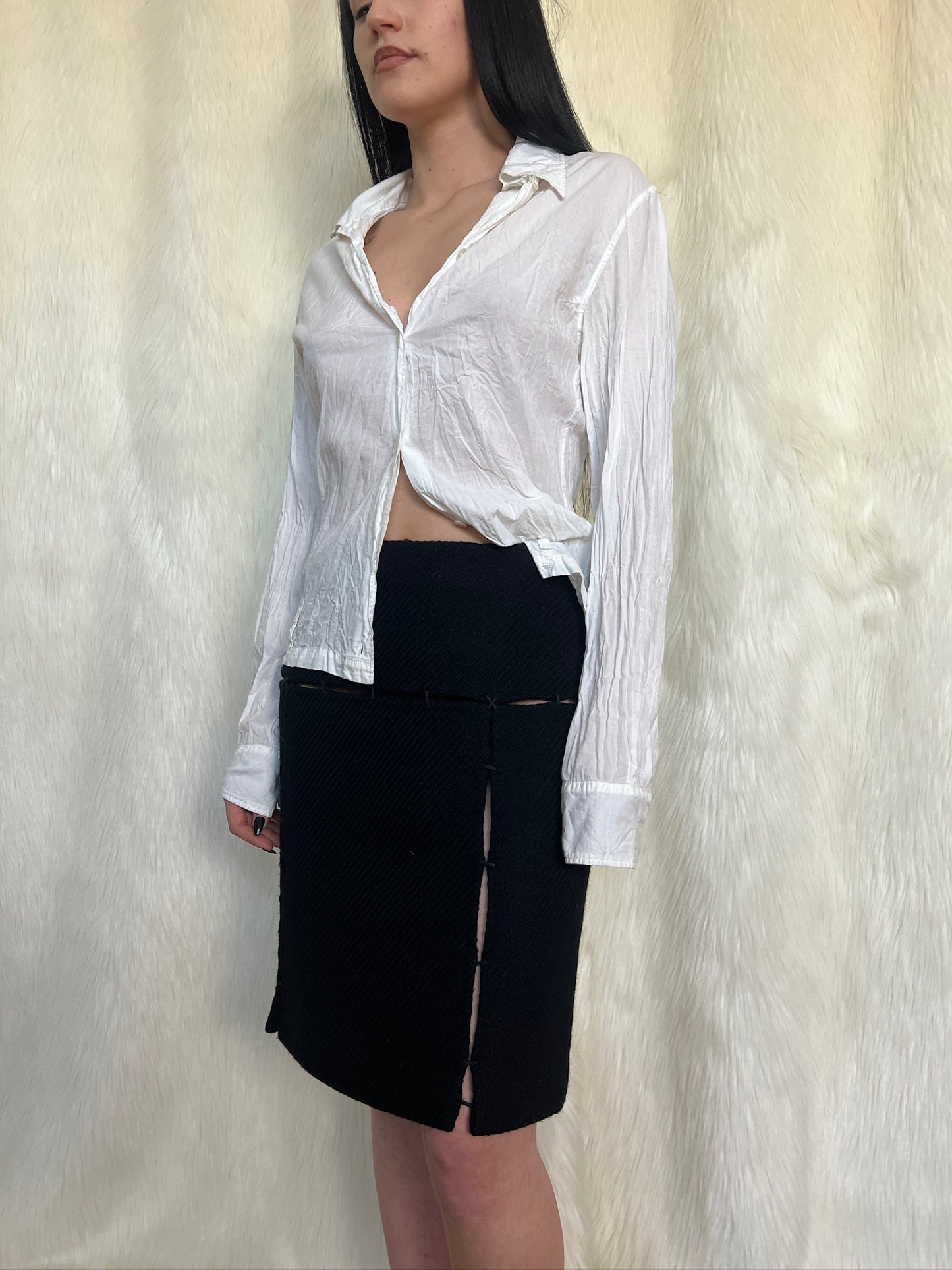 ANN DEMEULEMEESTER SS1999 WRINKLED SHIRT