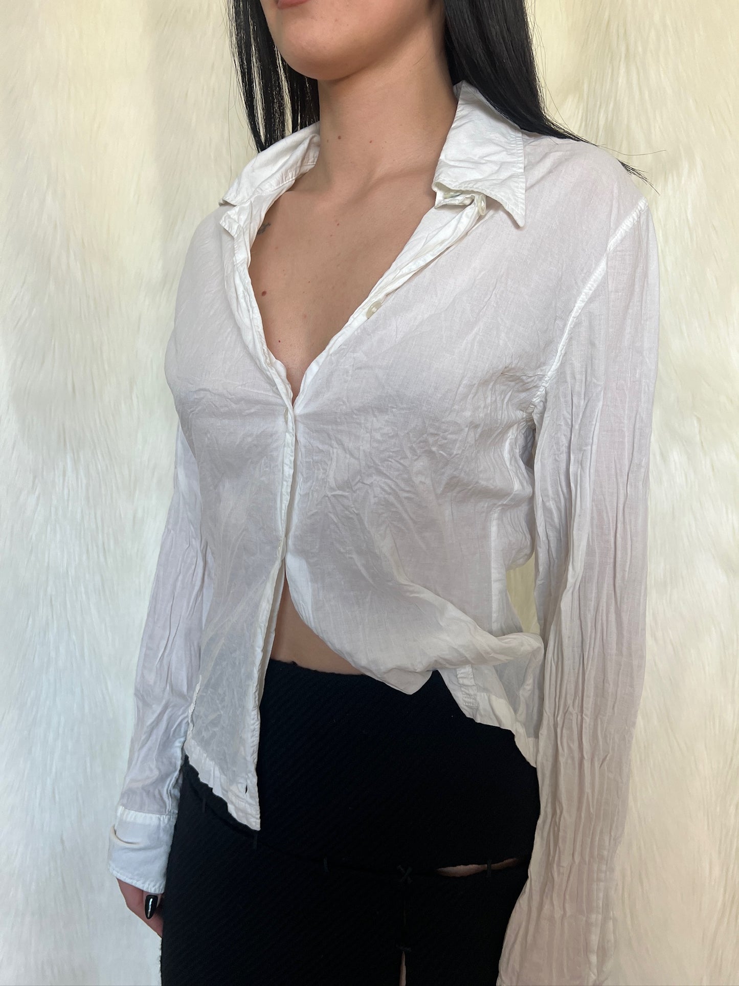 ANN DEMEULEMEESTER SS1999 WRINKLED SHIRT