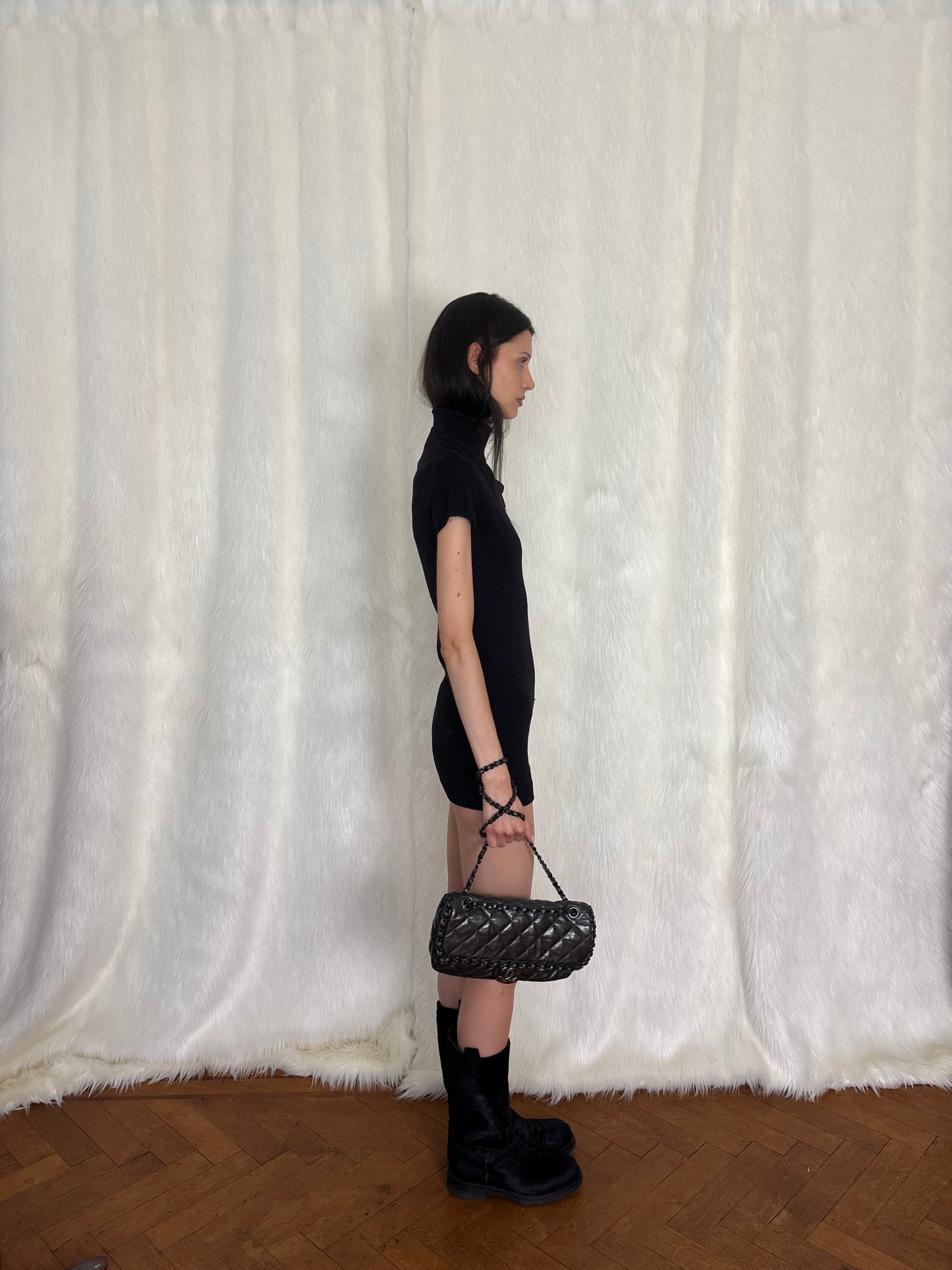 DIRK BIKKEMBERGS F/W2005 CHAINED MINI DRESS