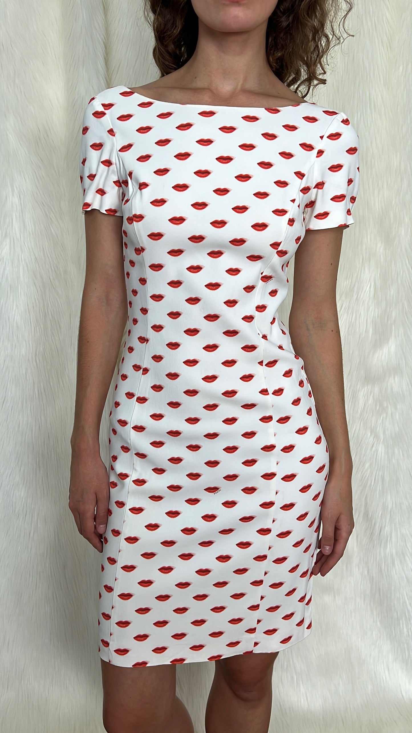 PRADA LIP PRINT DRESS