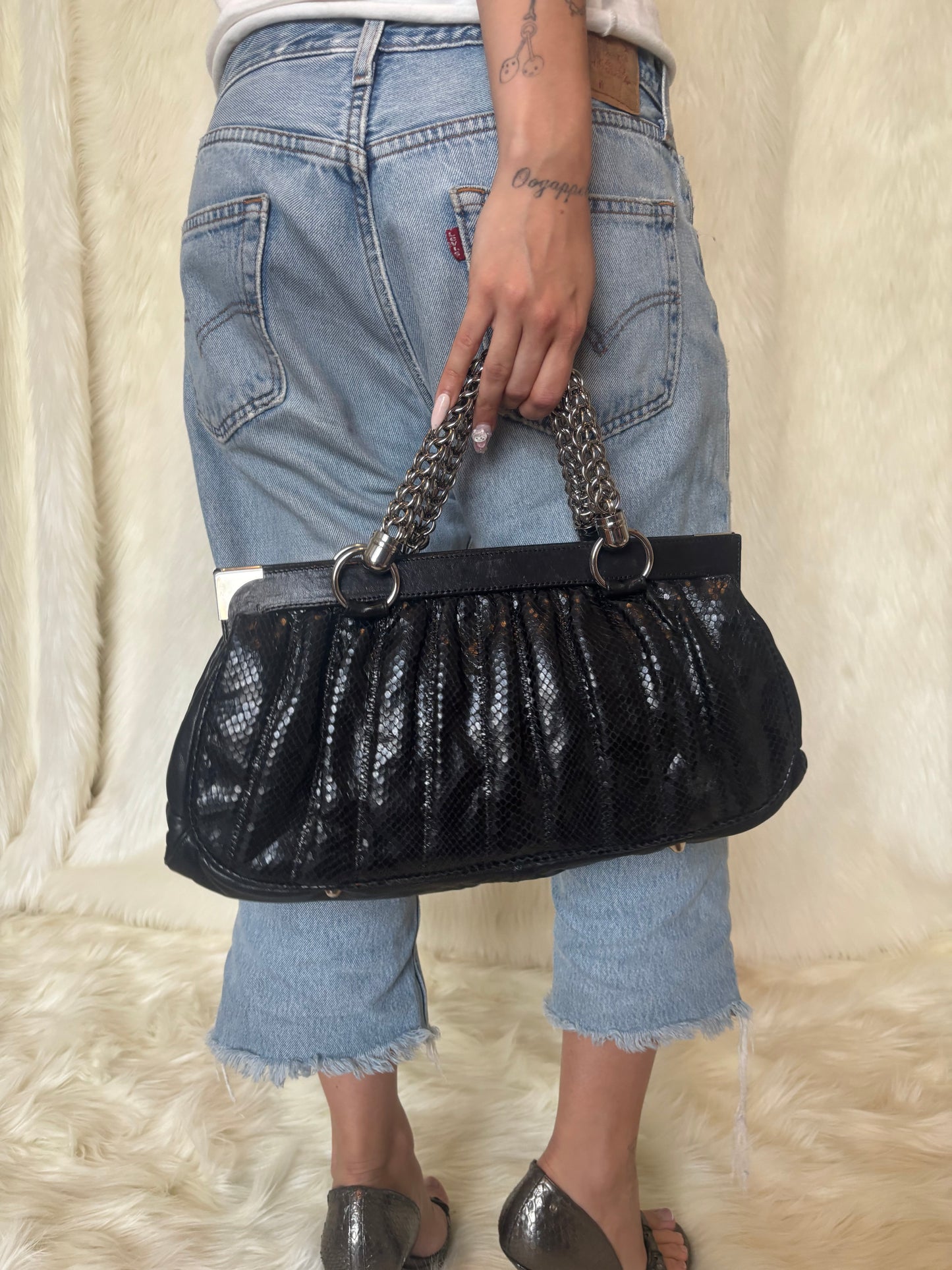 JOHN GALLIANO PYTHON BAG