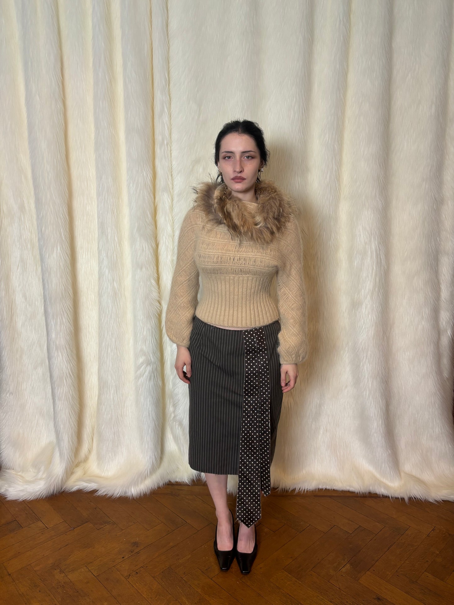 ROBERTO CAVALLI FW1999 FUR SWEATER