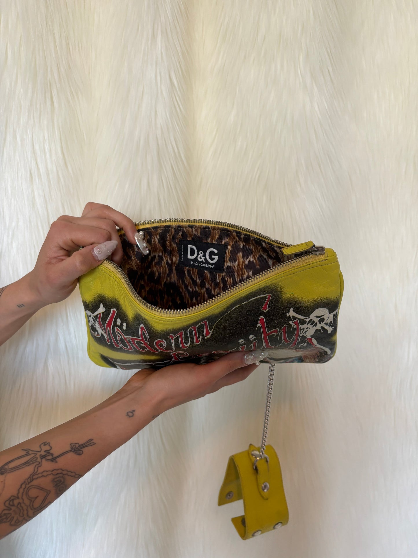 DOLCE & GABANNA FW2001 LEREN MANCHETZAKJE