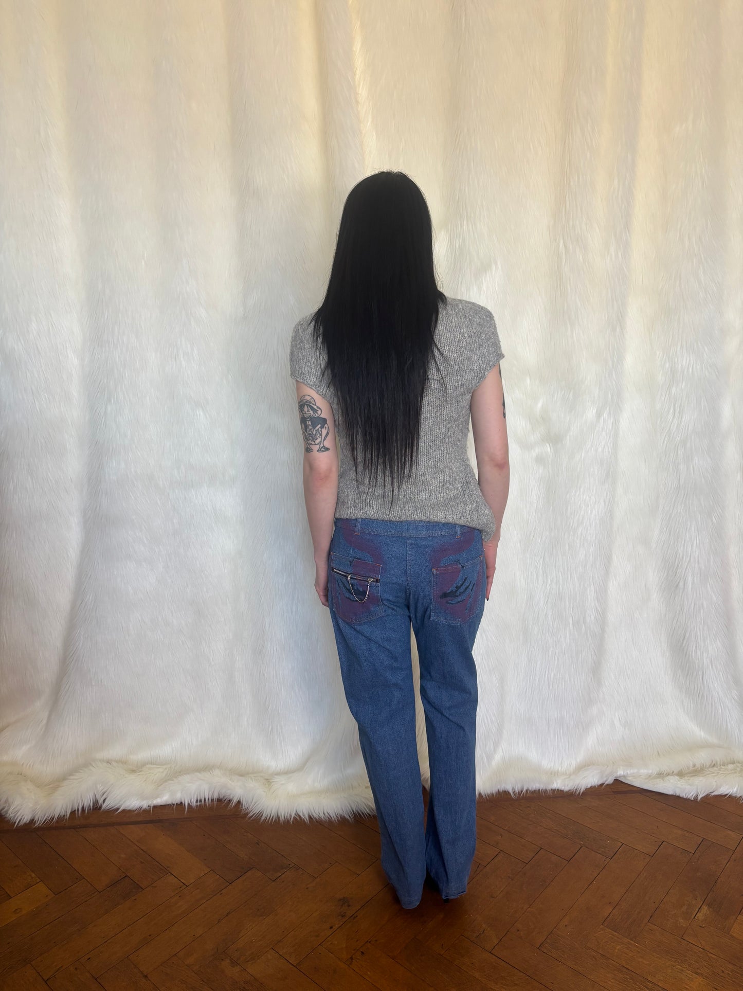 CHLOÉ FW2001 SPUITVERF JEANS