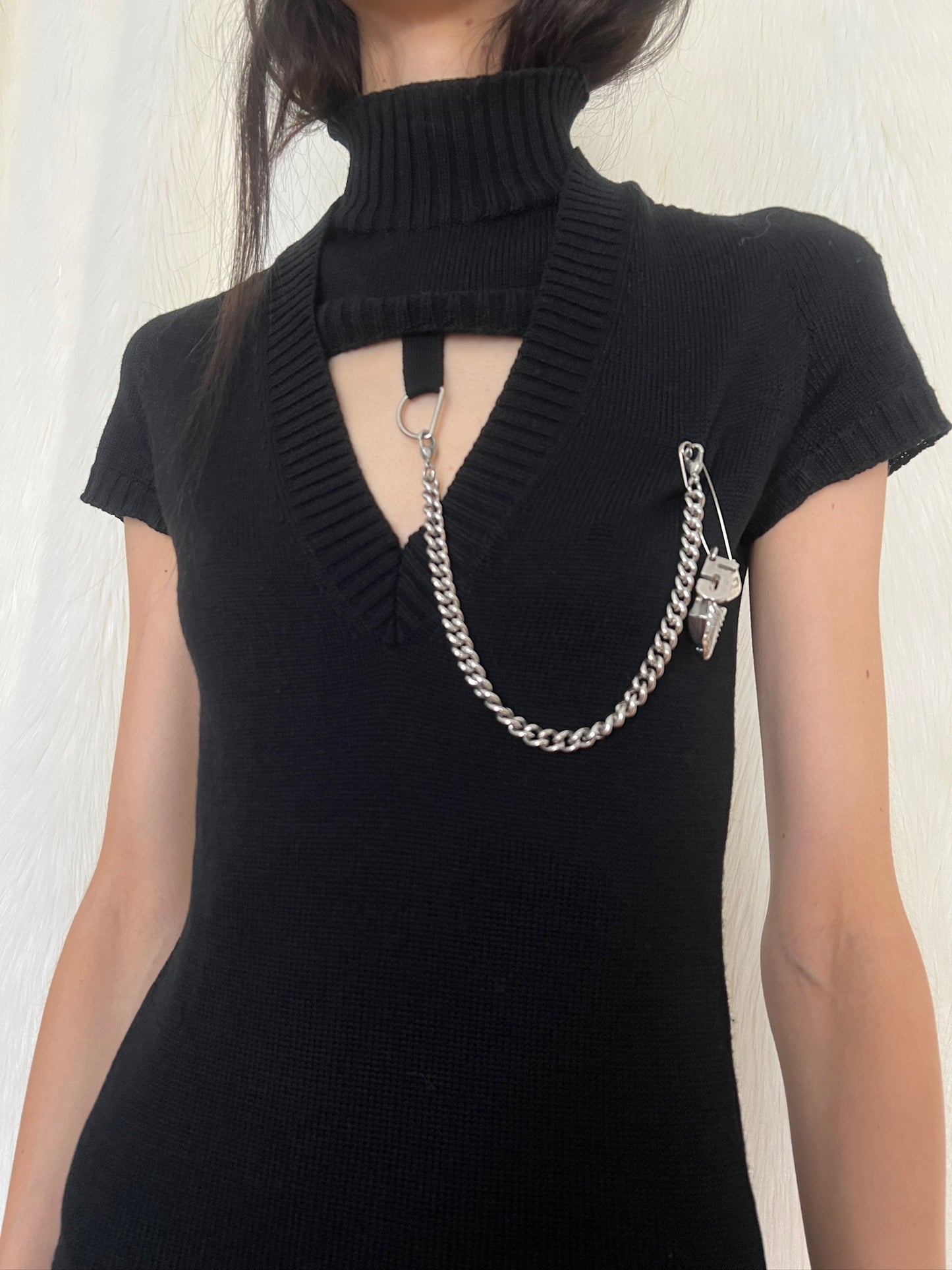 DIRK BIKKEMBERGS F/W2005 CHAINED MINI DRESS