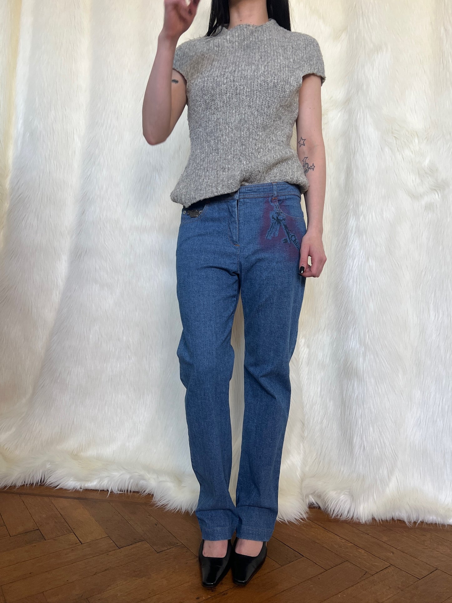 CHLOÉ FW2001 SPUITVERF JEANS