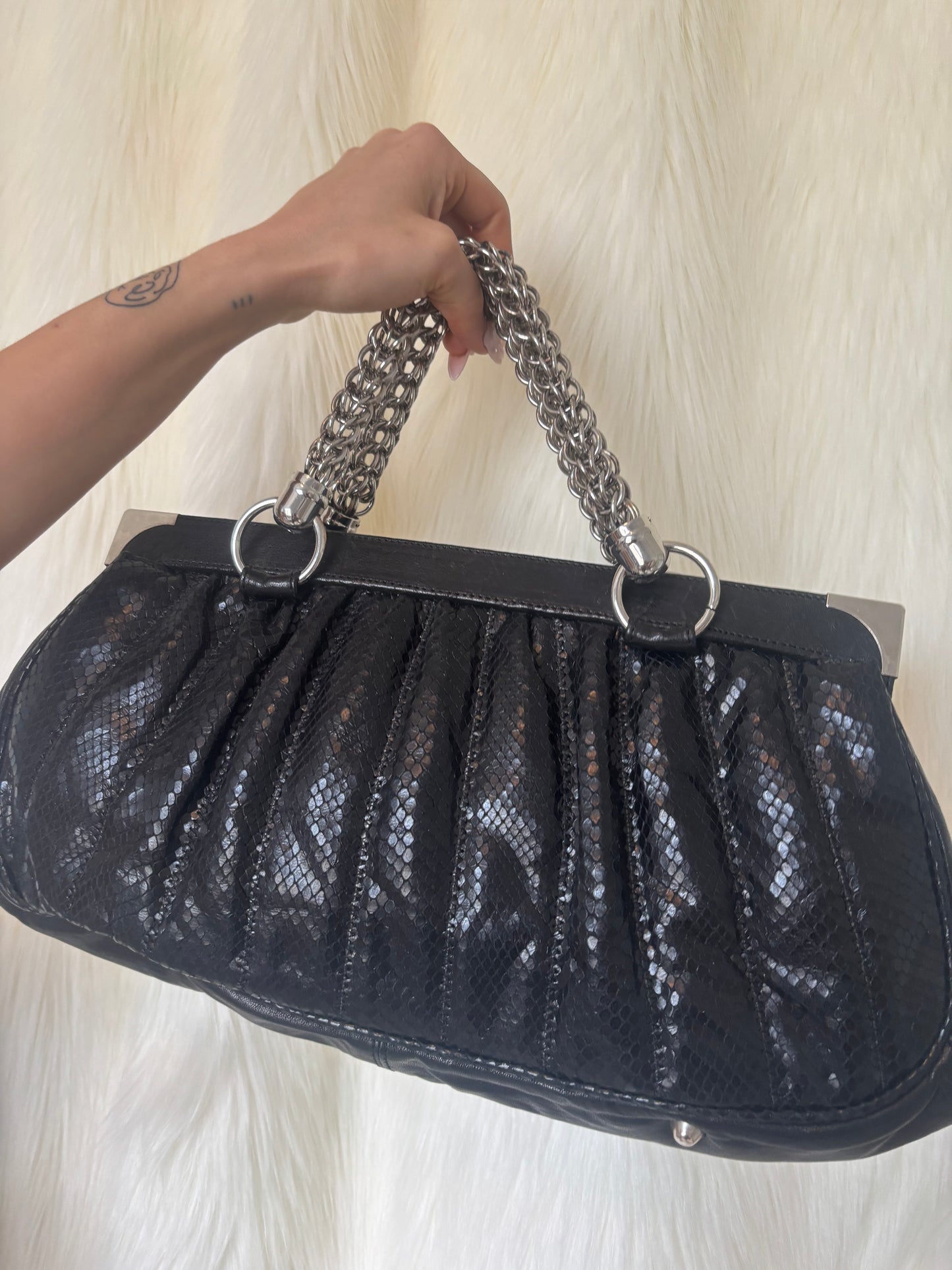 JOHN GALLIANO PYTHON BAG
