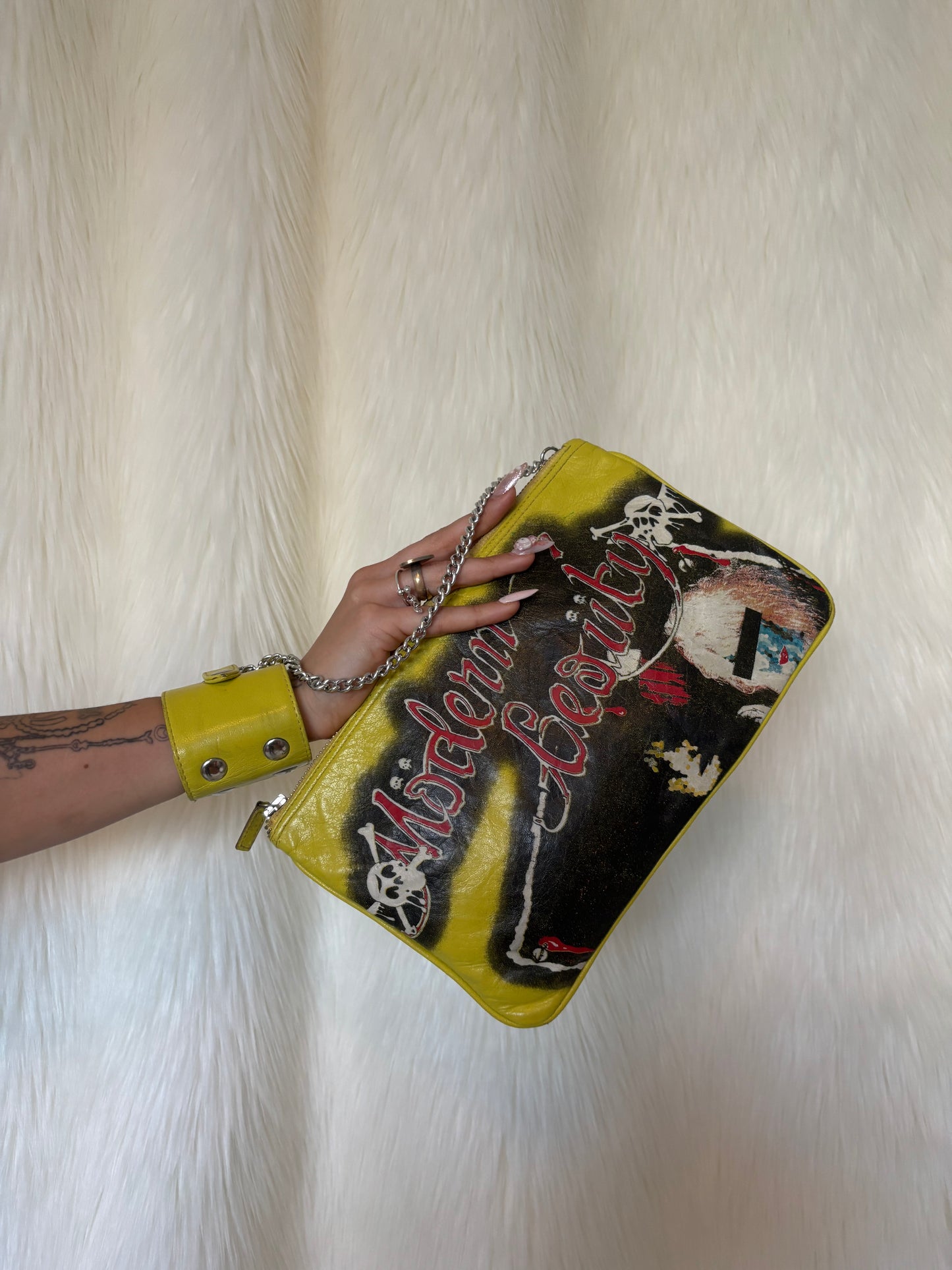 DOLCE & GABANNA FW2001 LEREN MANCHETZAKJE