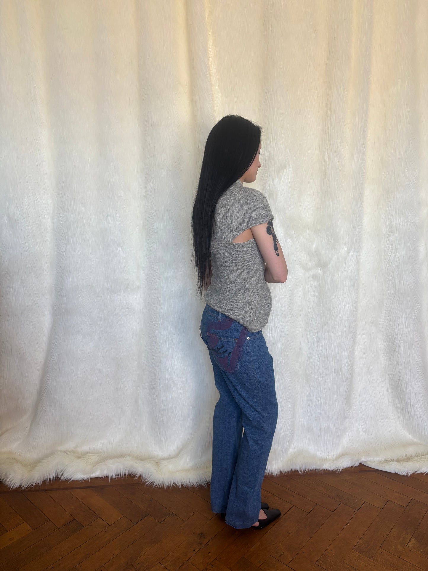 CHLOÉ FW2001 SPUITVERF JEANS