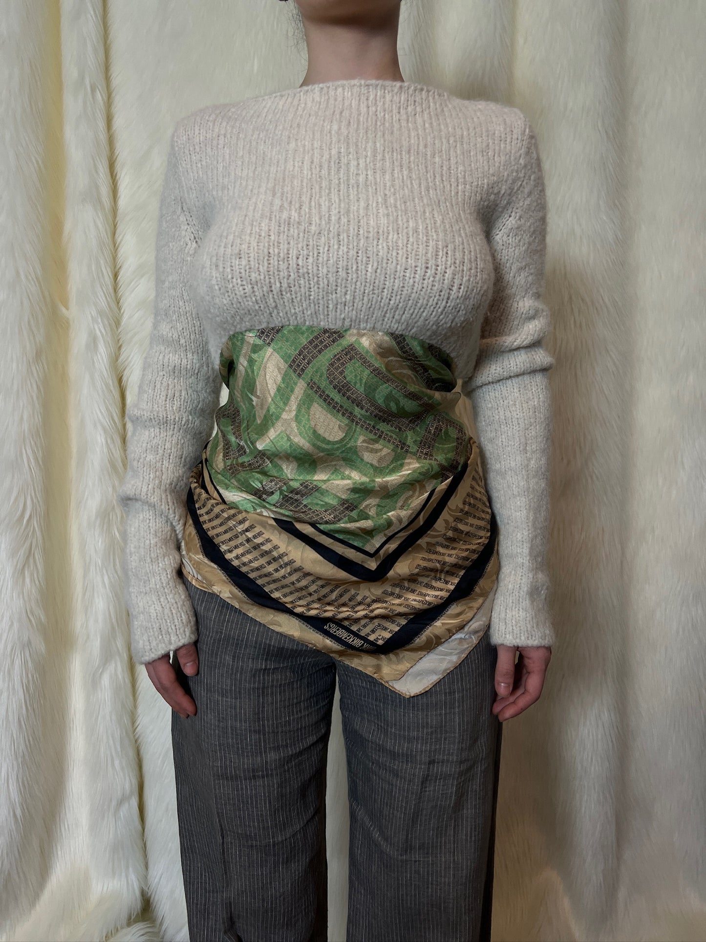 DIRK BIKKEMBERGS FW2003 SCARF SWEATER