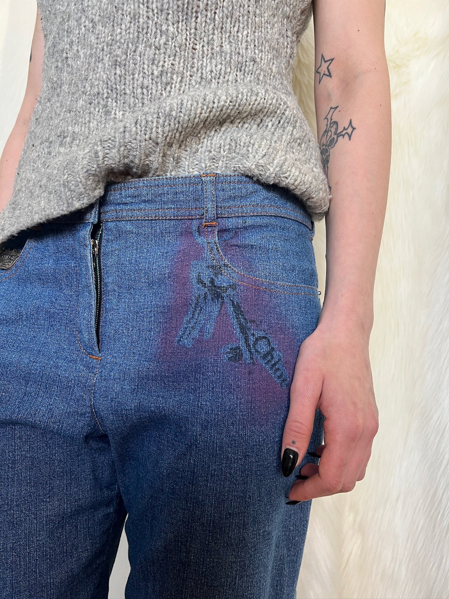 CHLOÉ FW2001 SPUITVERF JEANS