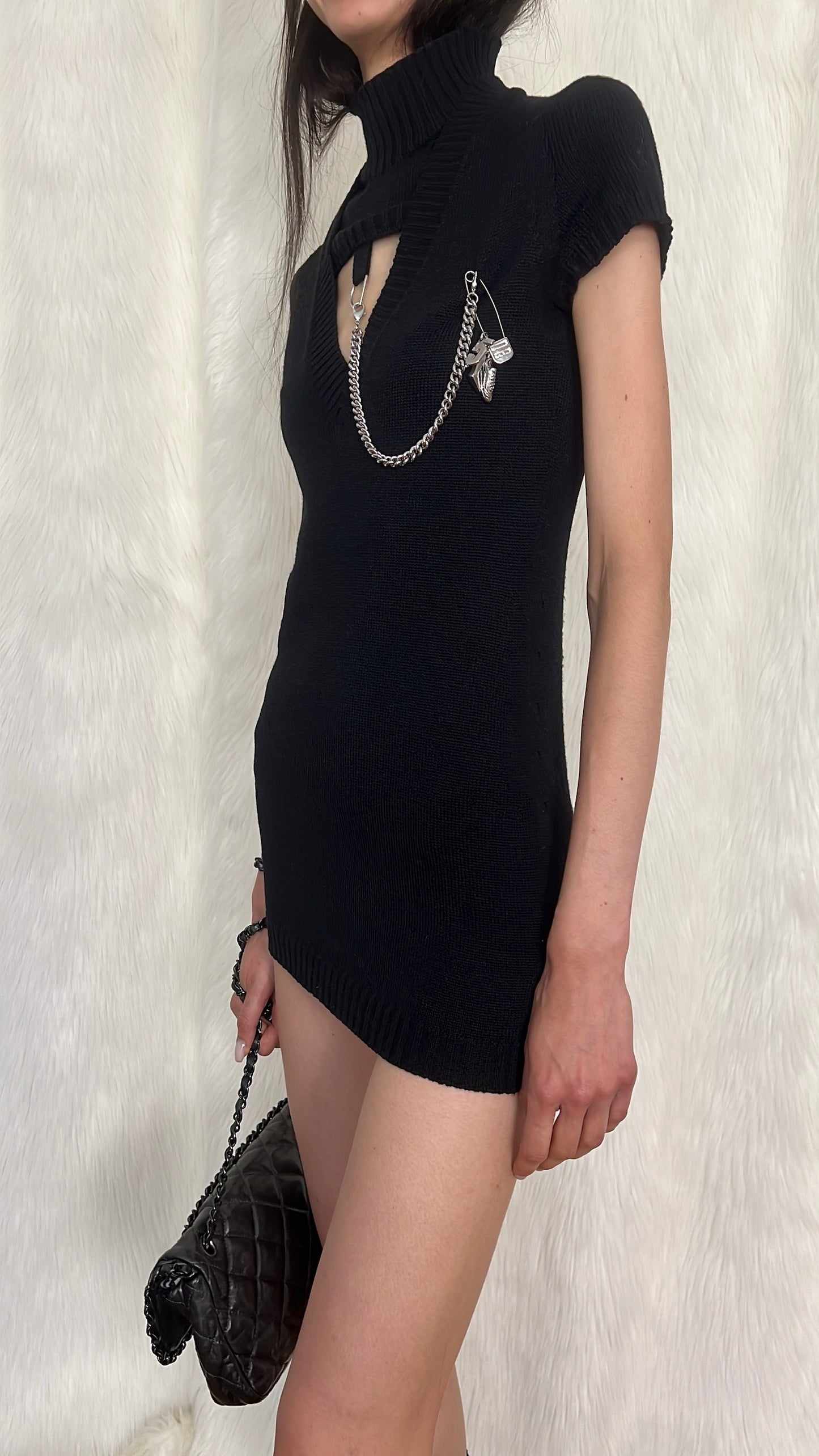 DIRK BIKKEMBERGS F/W2005 CHAINED MINI DRESS