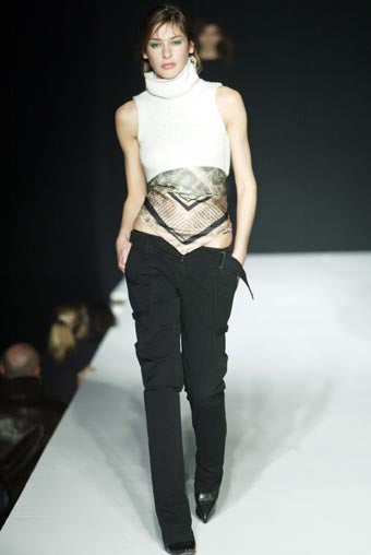 DIRK BIKKEMBERGS FW2003 SCARF SWEATER