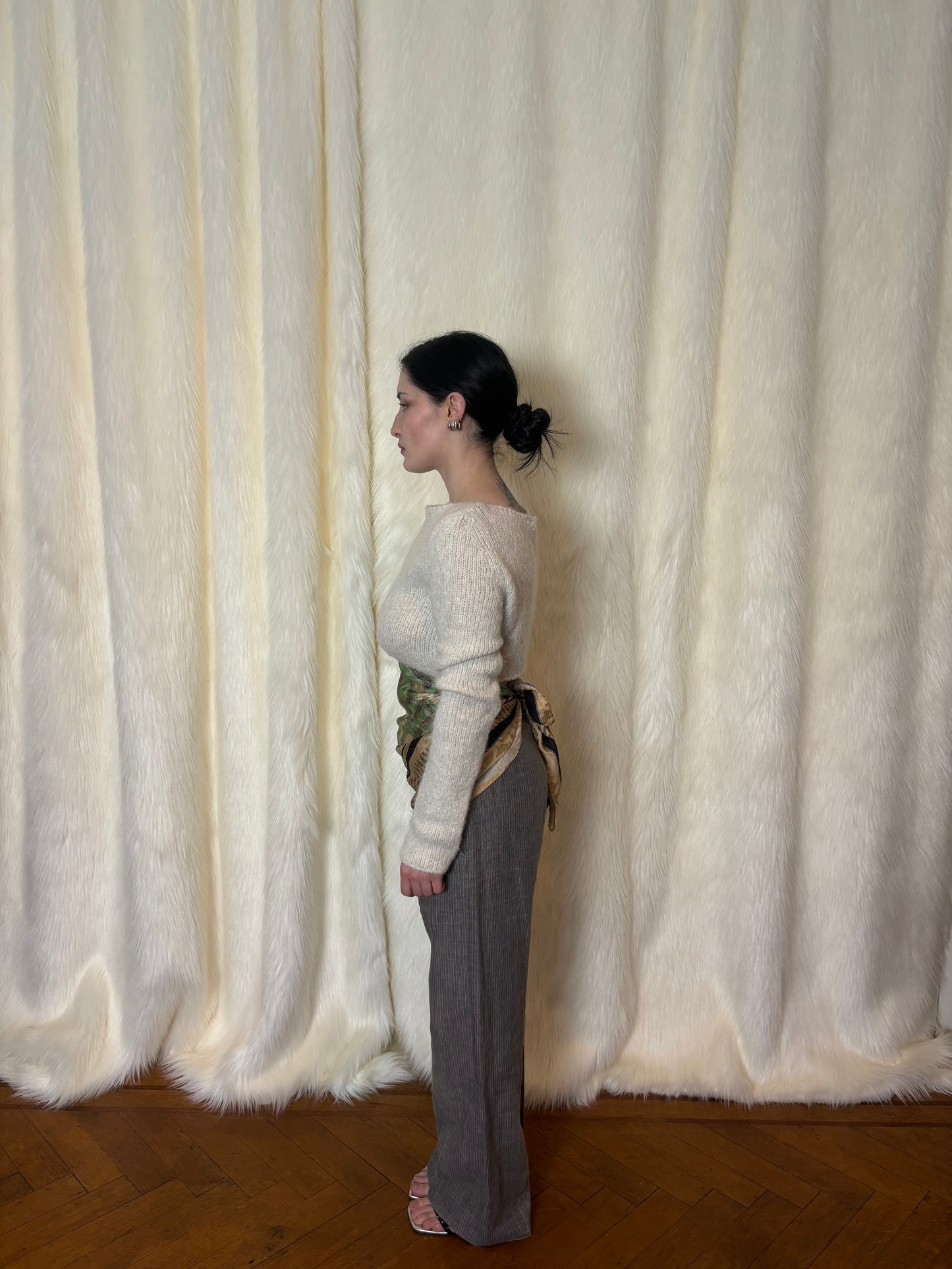 DIRK BIKKEMBERGS FW2003 SCARF SWEATER