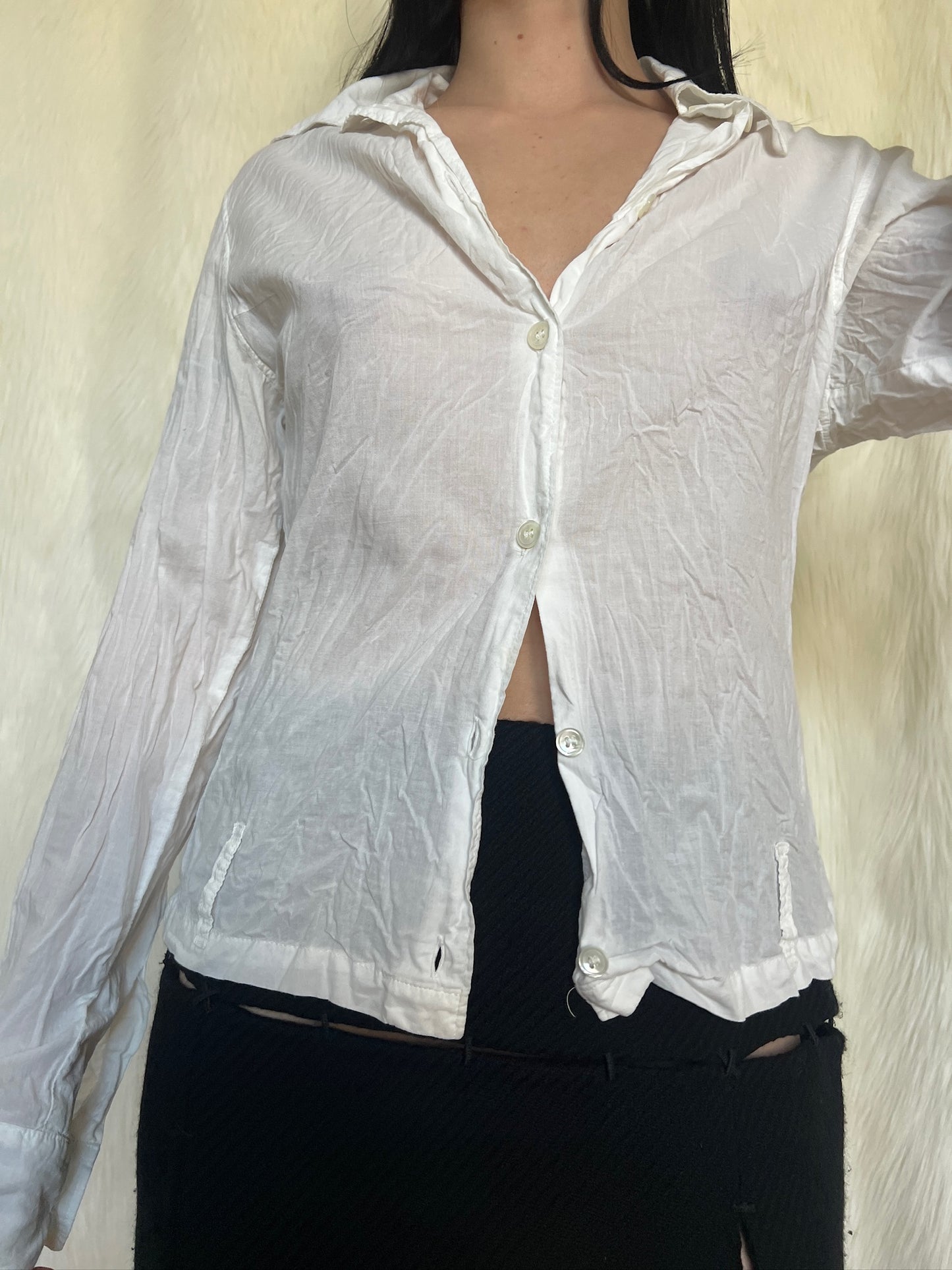 ANN DEMEULEMEESTER SS1999 WRINKLED SHIRT