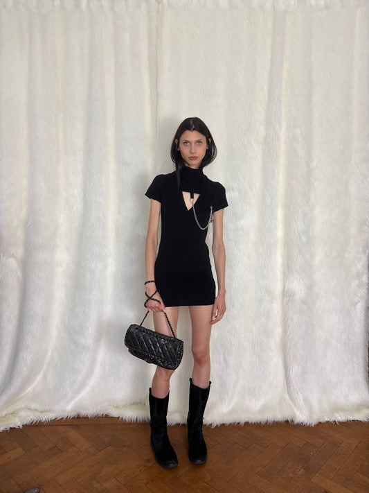 DIRK BIKKEMBERGS F/W2005 CHAINED MINI DRESS