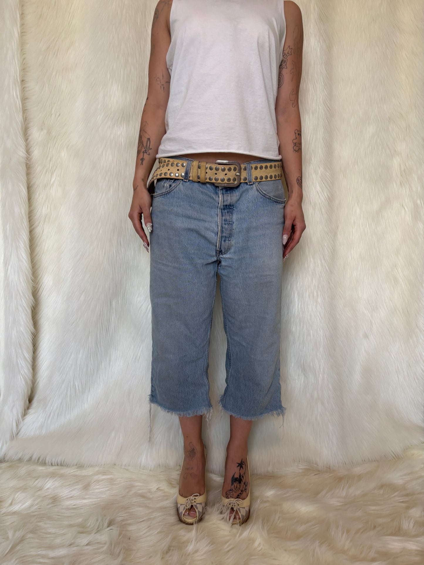 ANN DEMEULEMEESTER LEDEREN RIEM MET STUDS