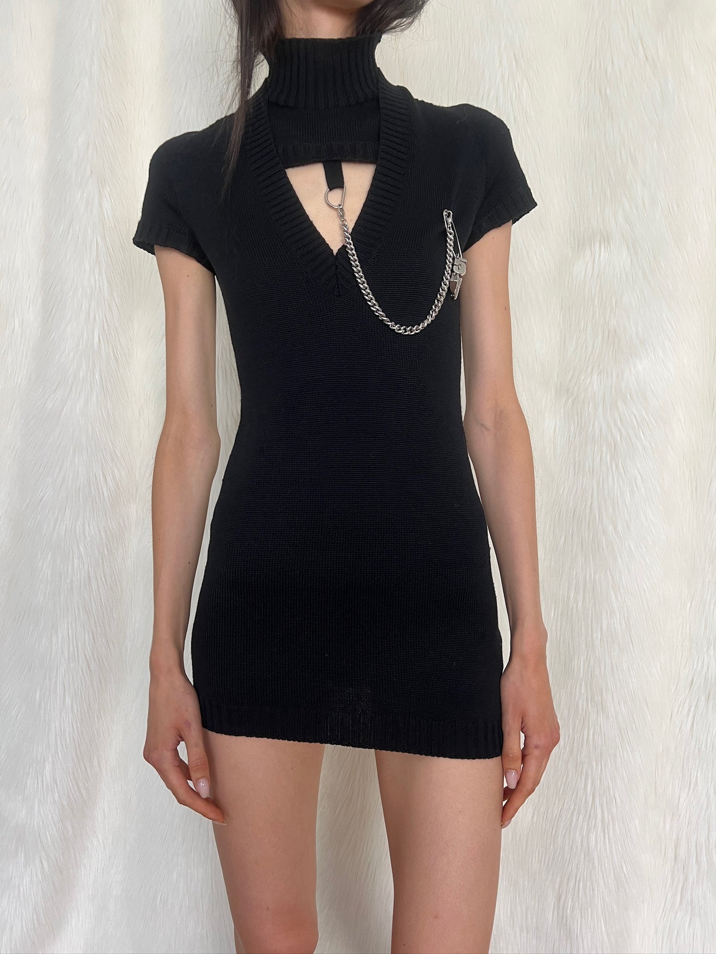 DIRK BIKKEMBERGS F/W2005 CHAINED MINI DRESS
