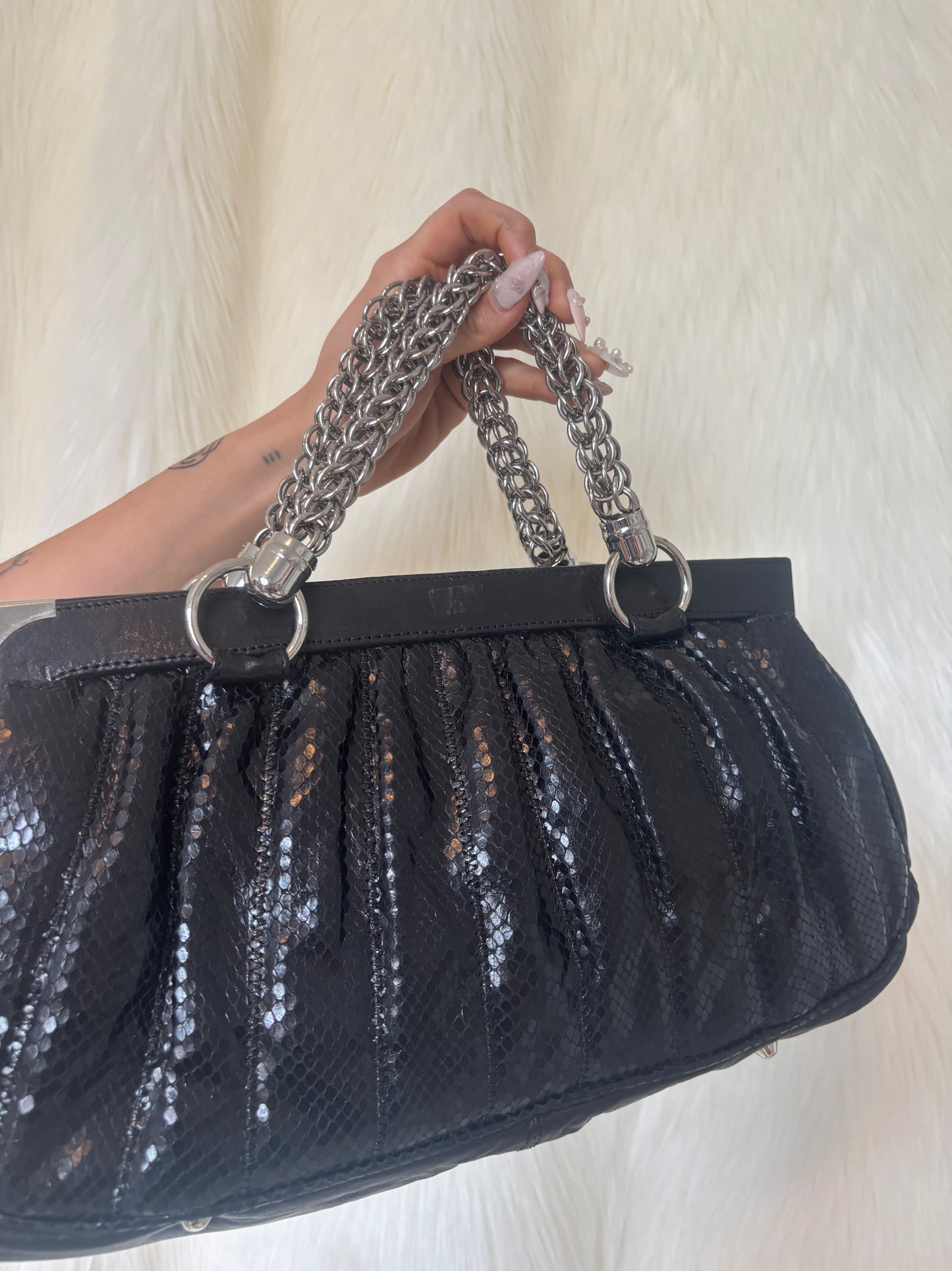 JOHN GALLIANO PYTHON BAG