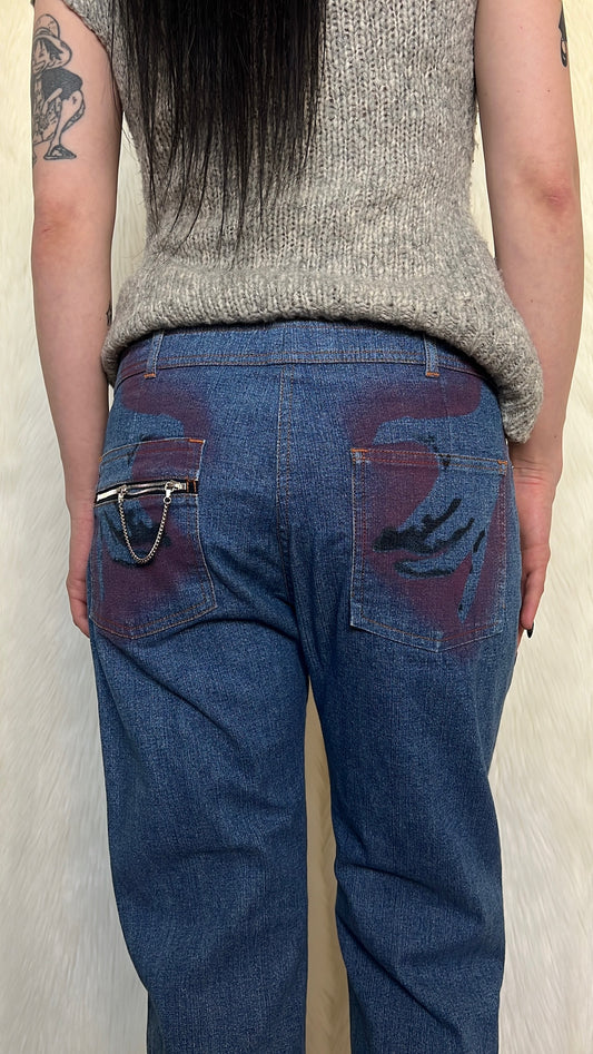 CHLOÉ FW2001 SPUITVERF JEANS