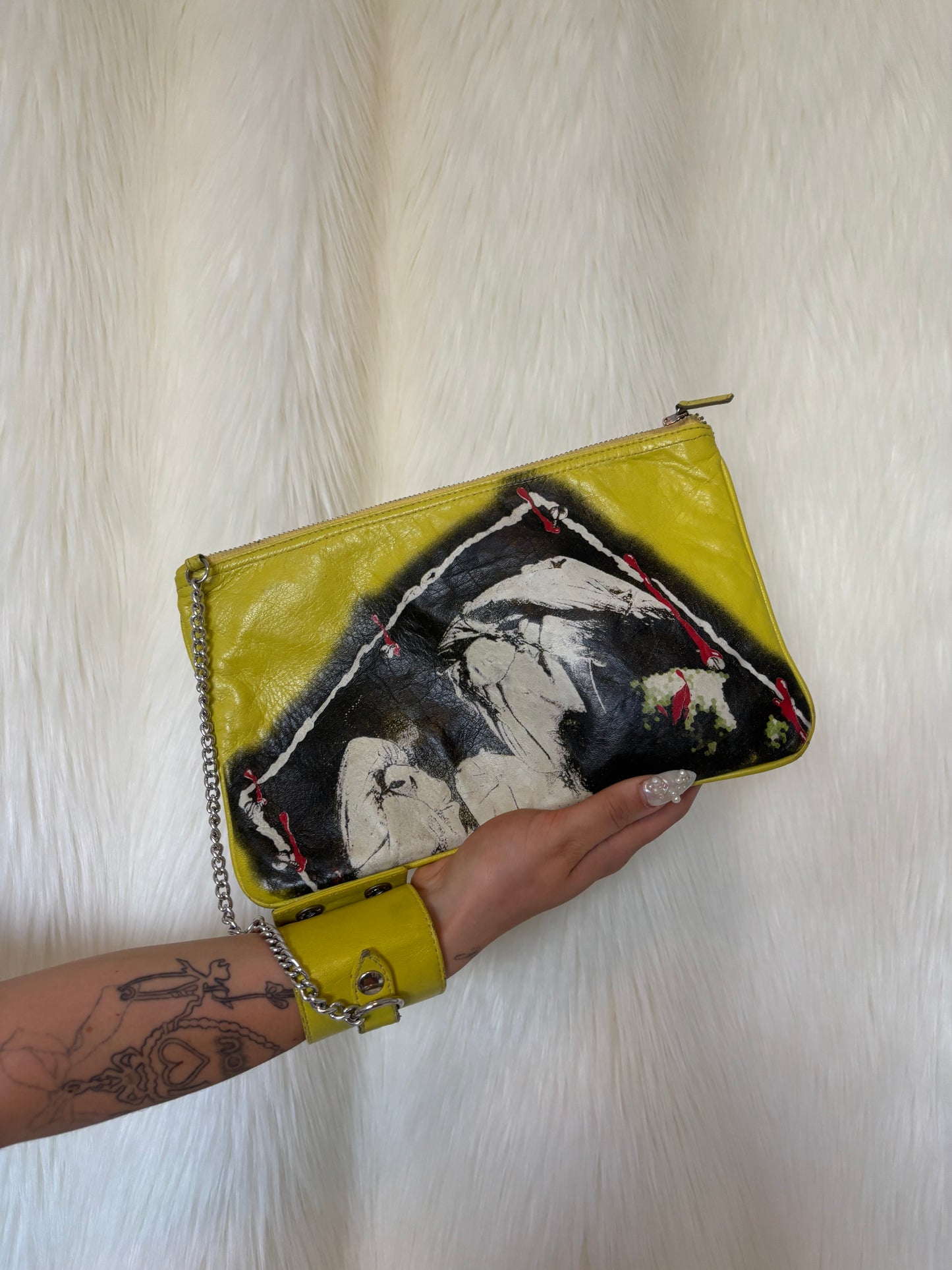 DOLCE & GABANNA FW2001 LEREN MANCHETZAKJE