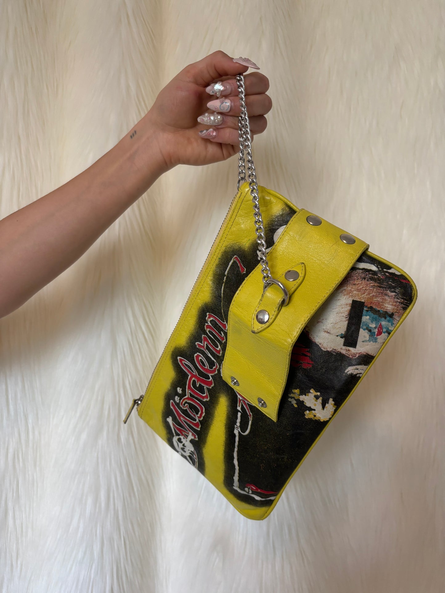 DOLCE & GABANNA FW2001 LEREN MANCHETZAKJE