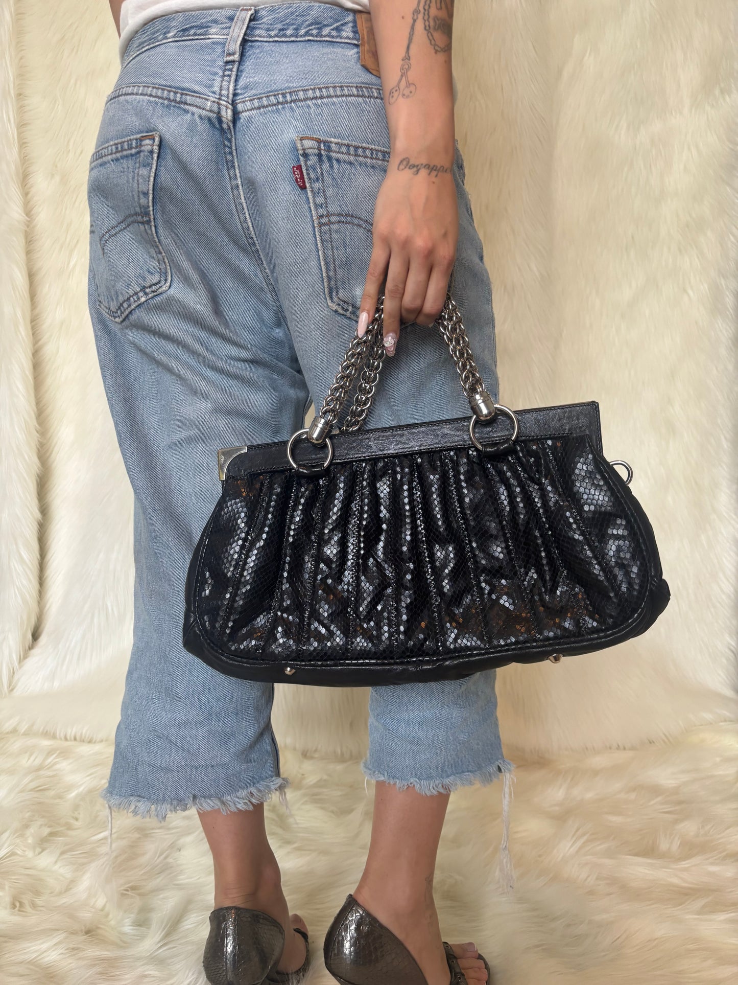 JOHN GALLIANO PYTHON BAG