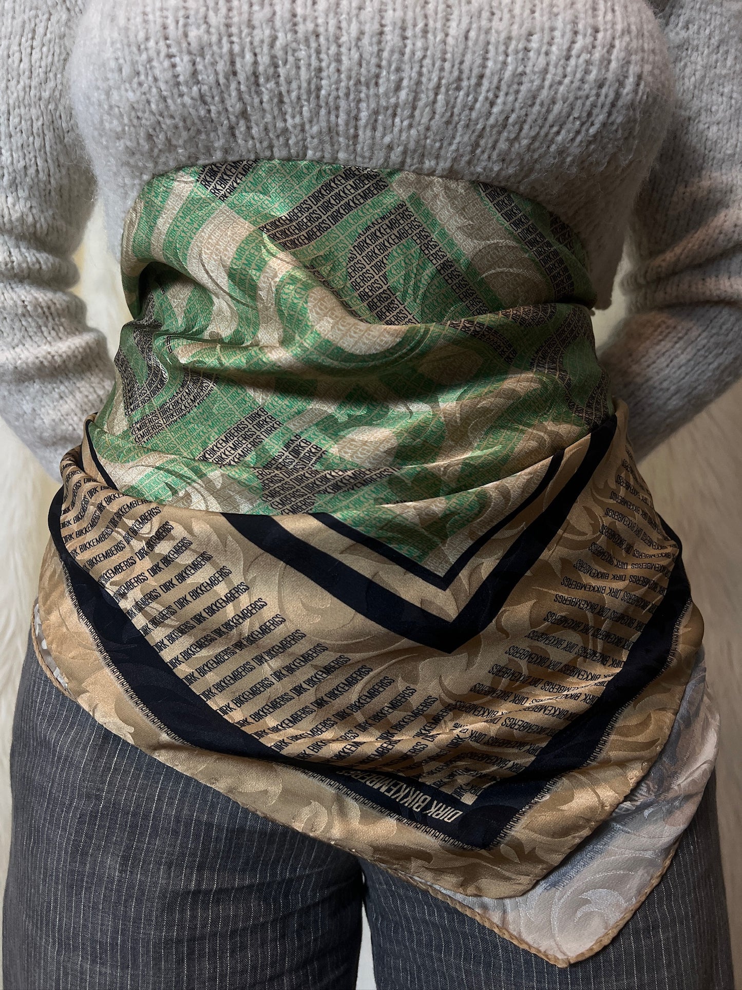 DIRK BIKKEMBERGS FW2003 SCARF SWEATER