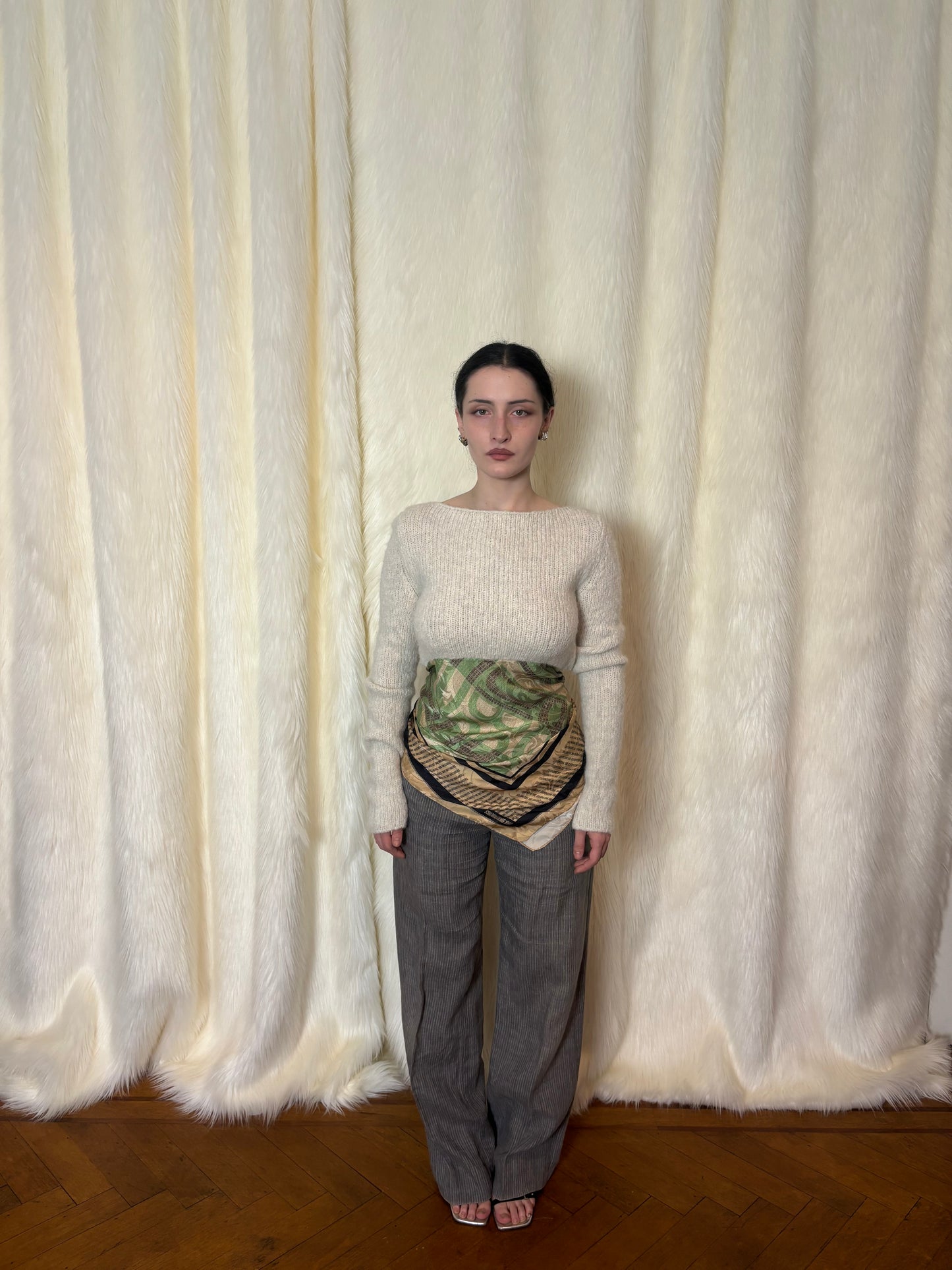 DIRK BIKKEMBERGS FW2003 SCARF SWEATER