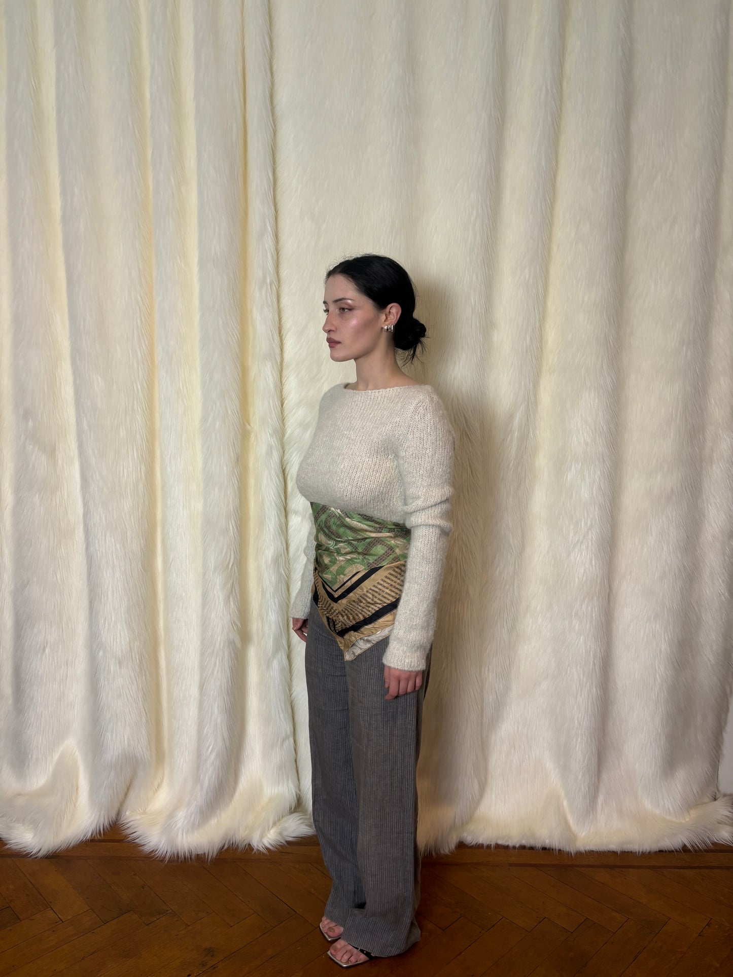 DIRK BIKKEMBERGS FW2003 SCARF SWEATER