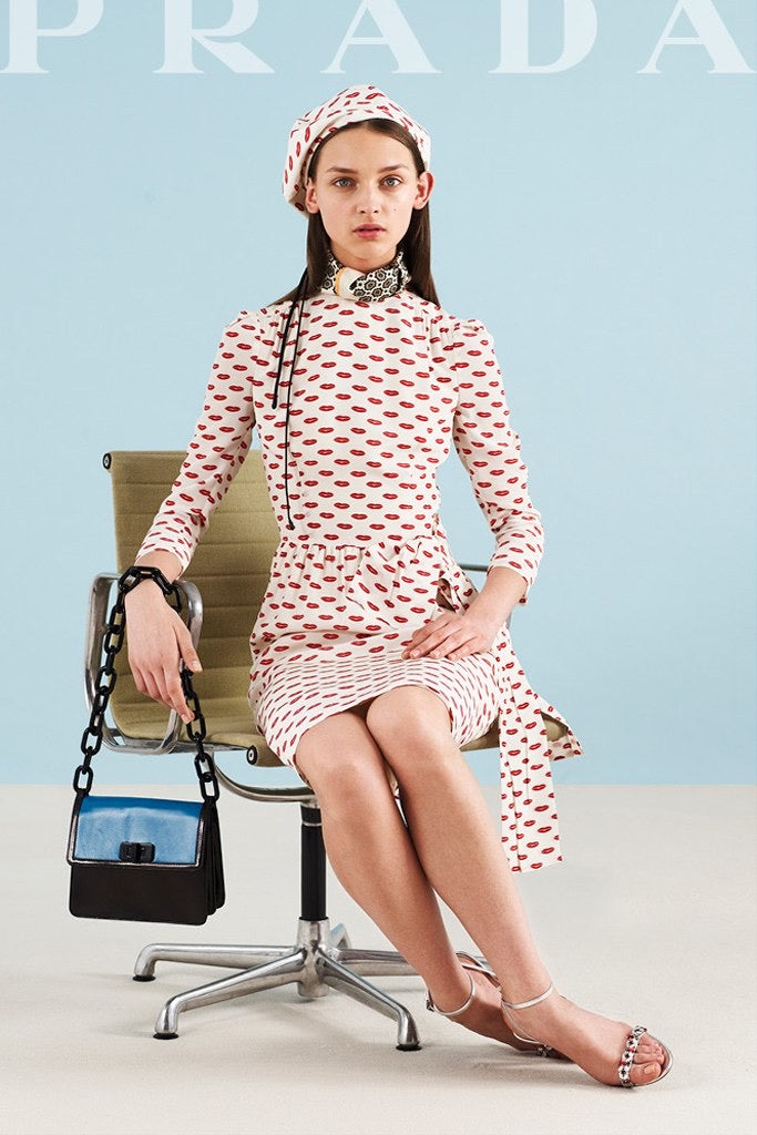 PRADA LIP PRINT DRESS
