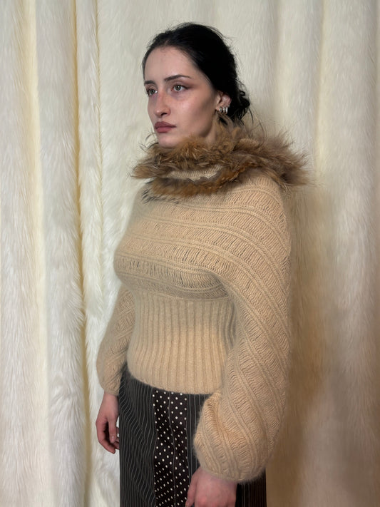 ROBERTO CAVALLI FW1999 FUR SWEATER