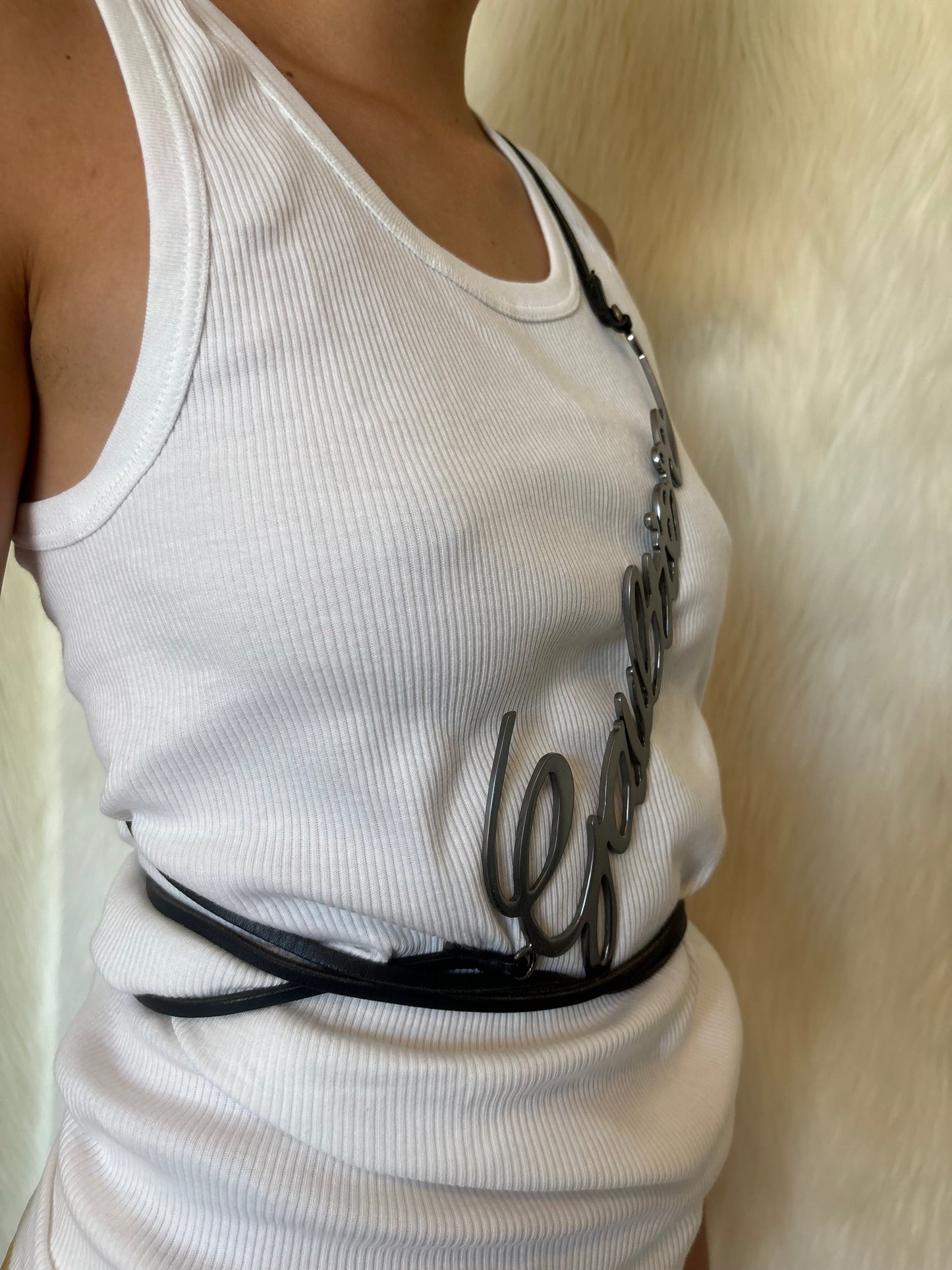 JEAN PAUL GAULTIER SS2003 LOGO BELT