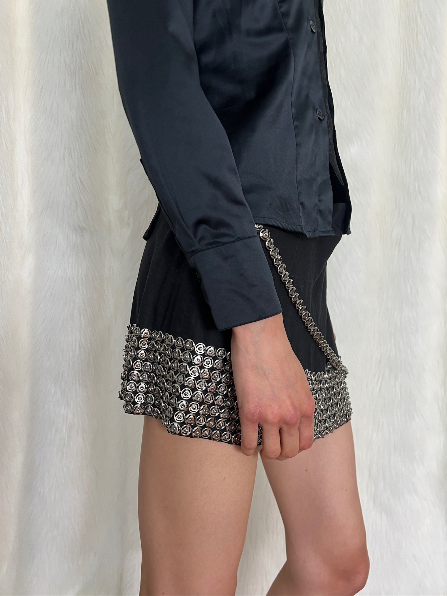 ANN DEMEULEMEESTER S/S2001 SNAP BUTTON SKIRT