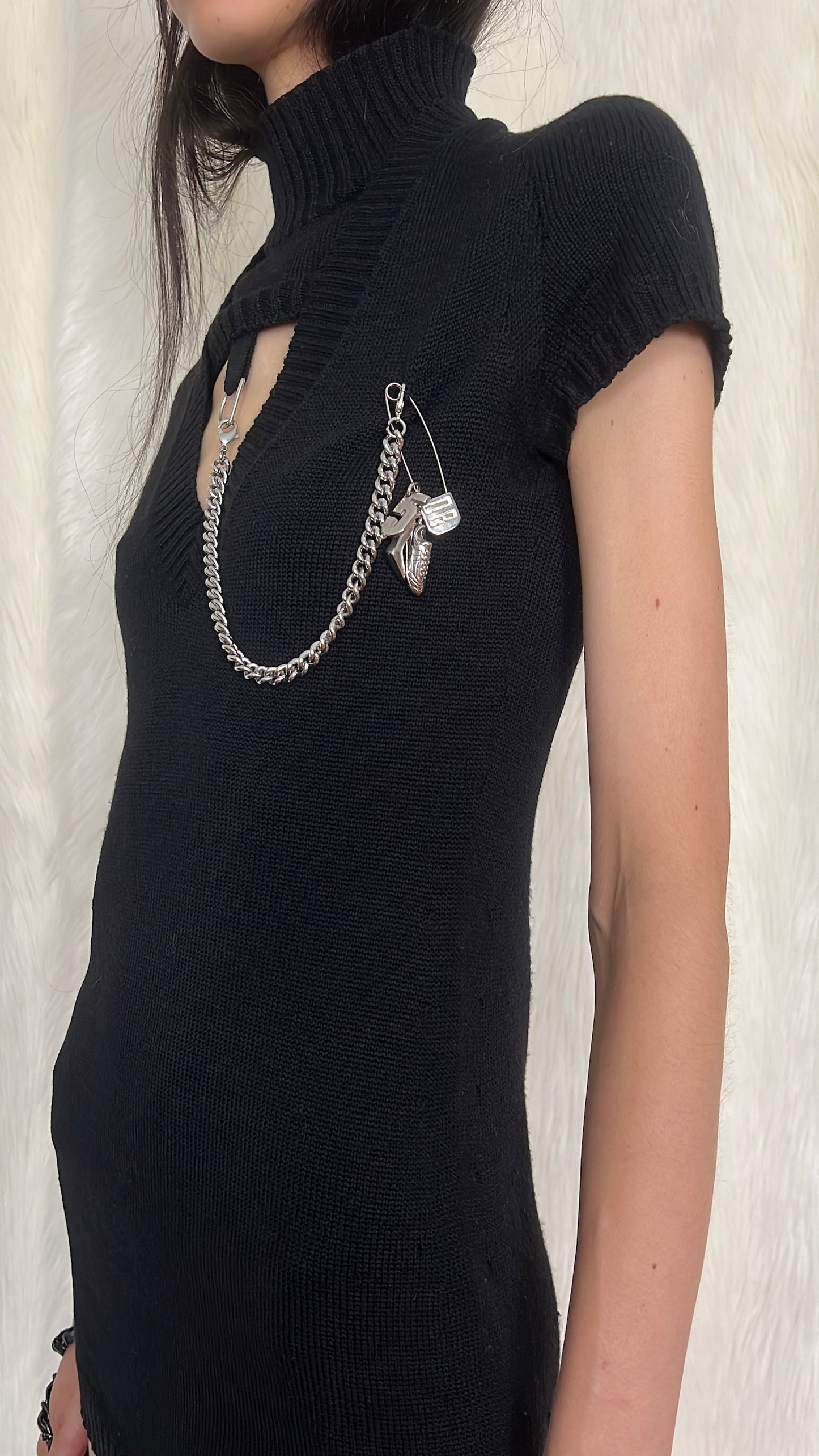 DIRK BIKKEMBERGS F/W2005 CHAINED MINI DRESS