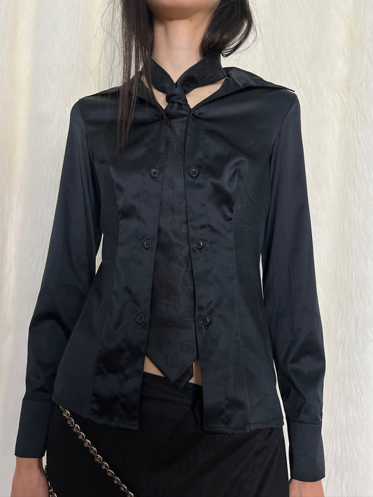 DIRK BIKKEMBERGS F/W2005 TIE BLOUSE