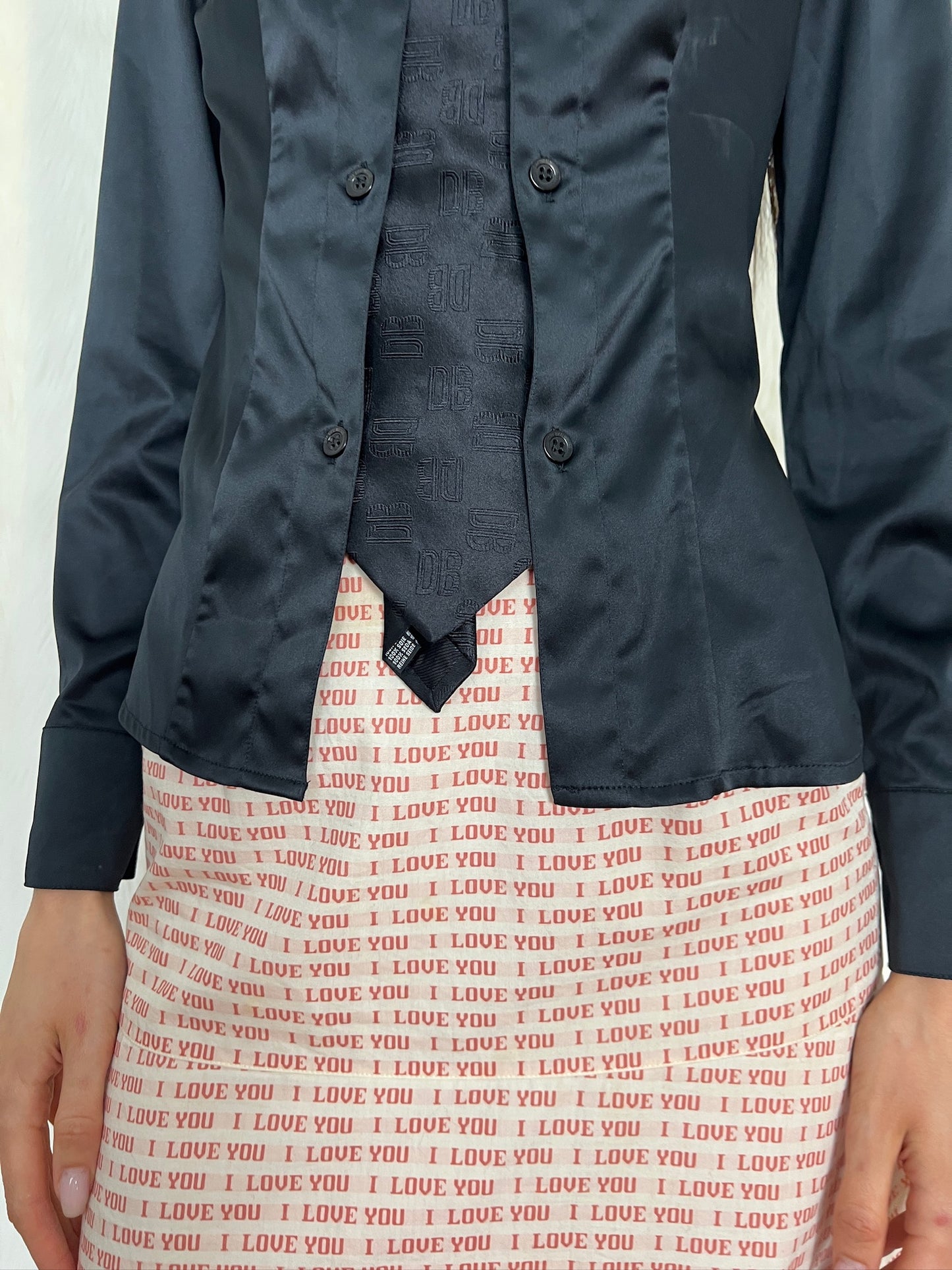 DIRK BIKKEMBERGS F/W2005 TIE BLOUSE