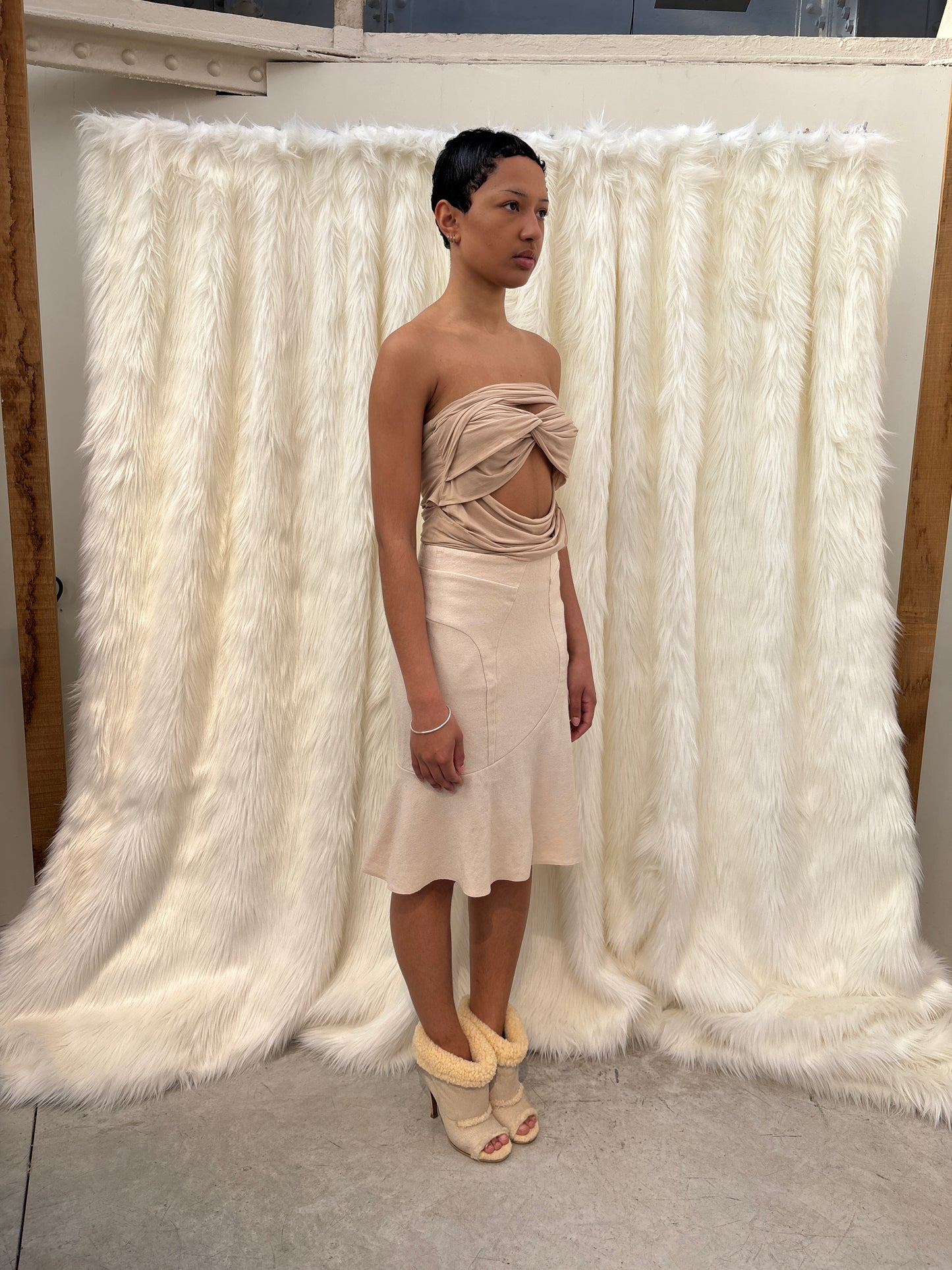 BALENCIAGA S/S2004 WOOL SKIRT