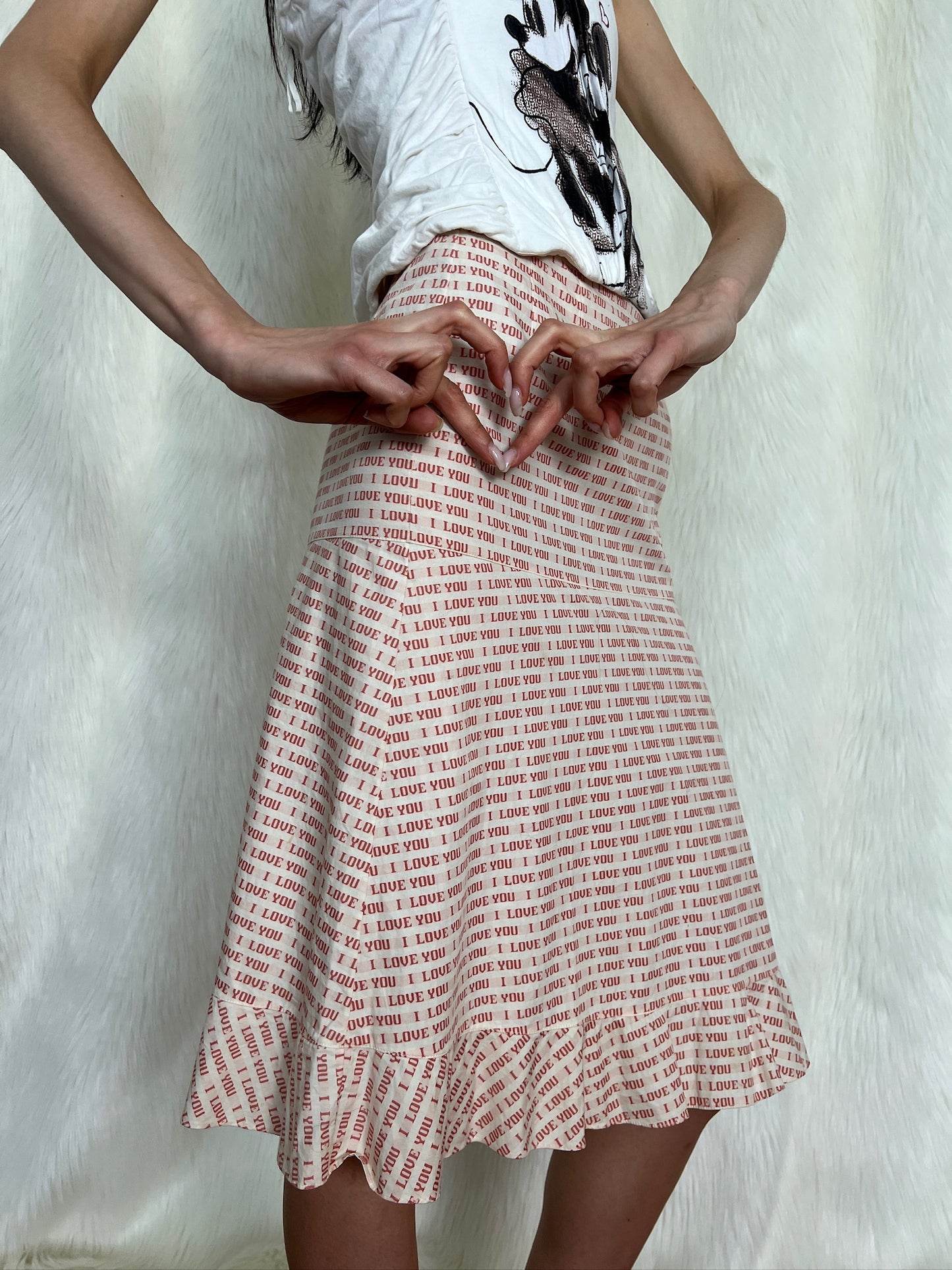 CHLOÉ S/S1999 I LOVE YOU SKIRT