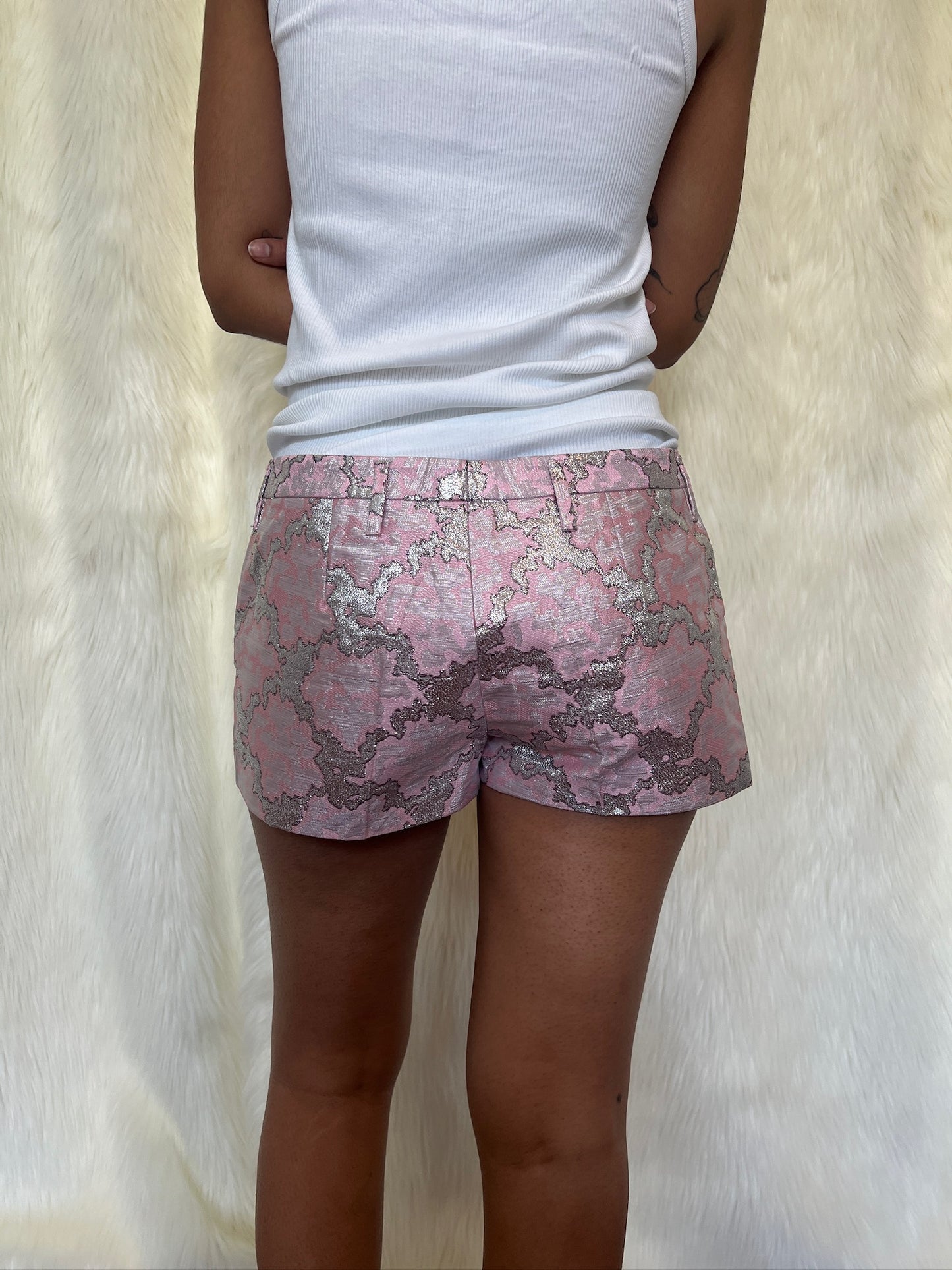 PRADA SS2003 BROCADE SHORTS