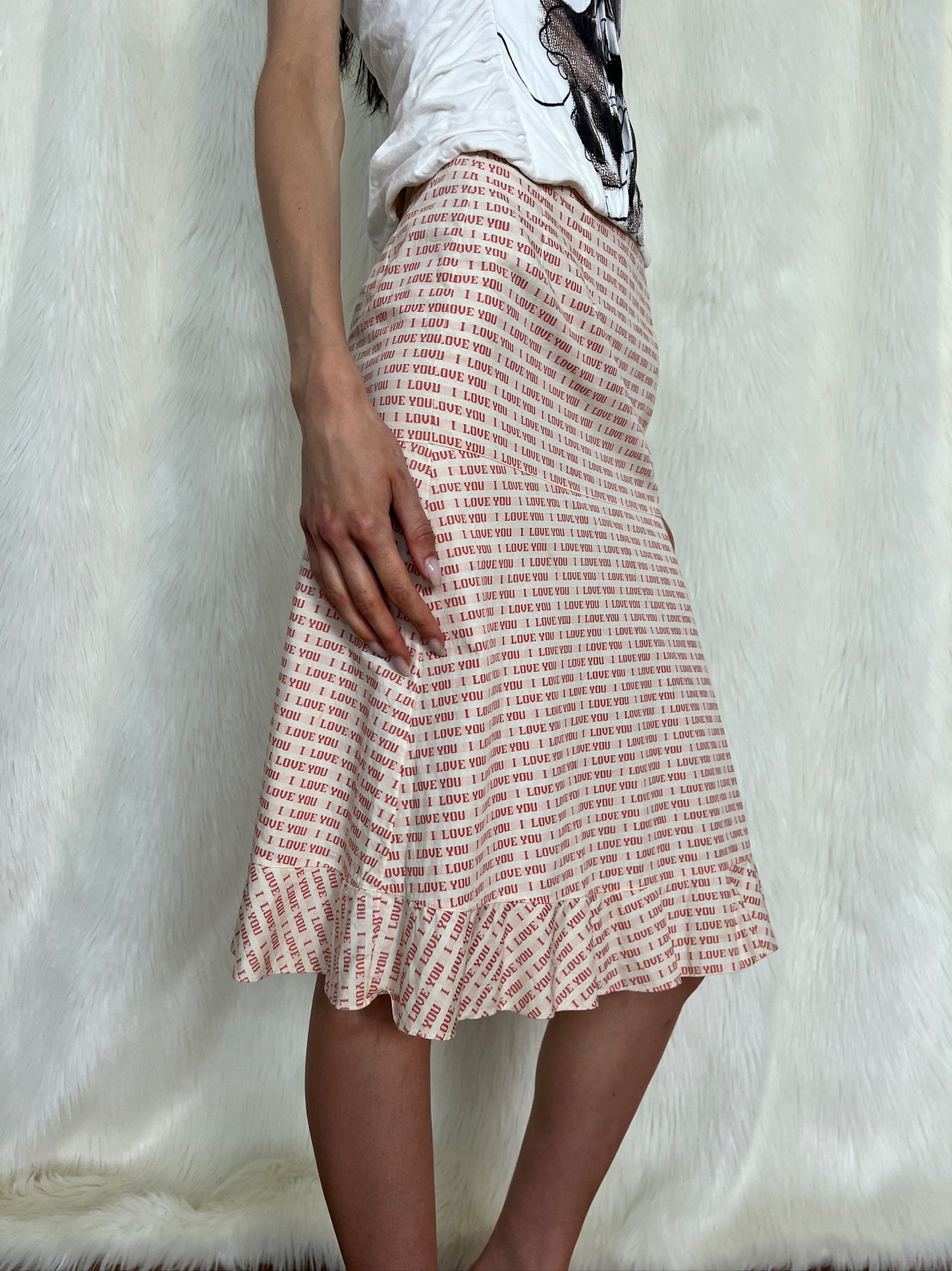 CHLOÉ S/S1999 I LOVE YOU SKIRT
