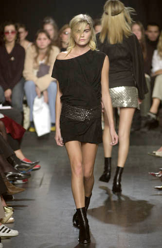 ANN DEMEULEMEESTER S/S2001 SNAP BUTTON SKIRT