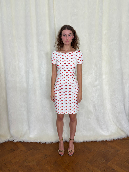 PRADA LIP PRINT DRESS