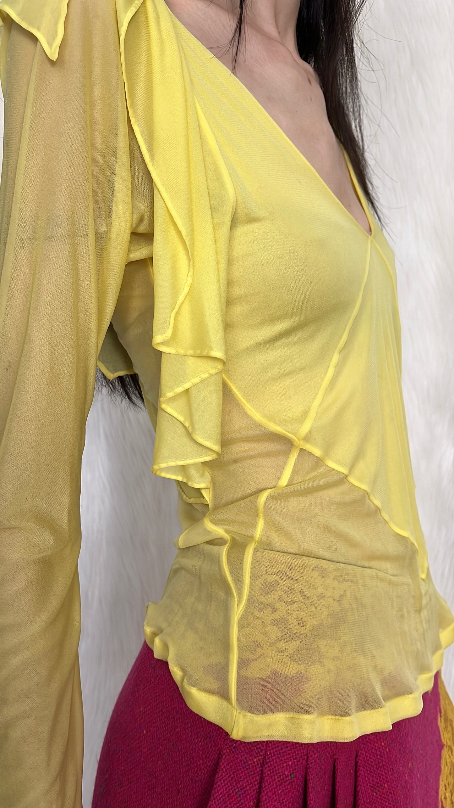 YVES SAINT LAURENT S/S2004 RUFFLE TOP