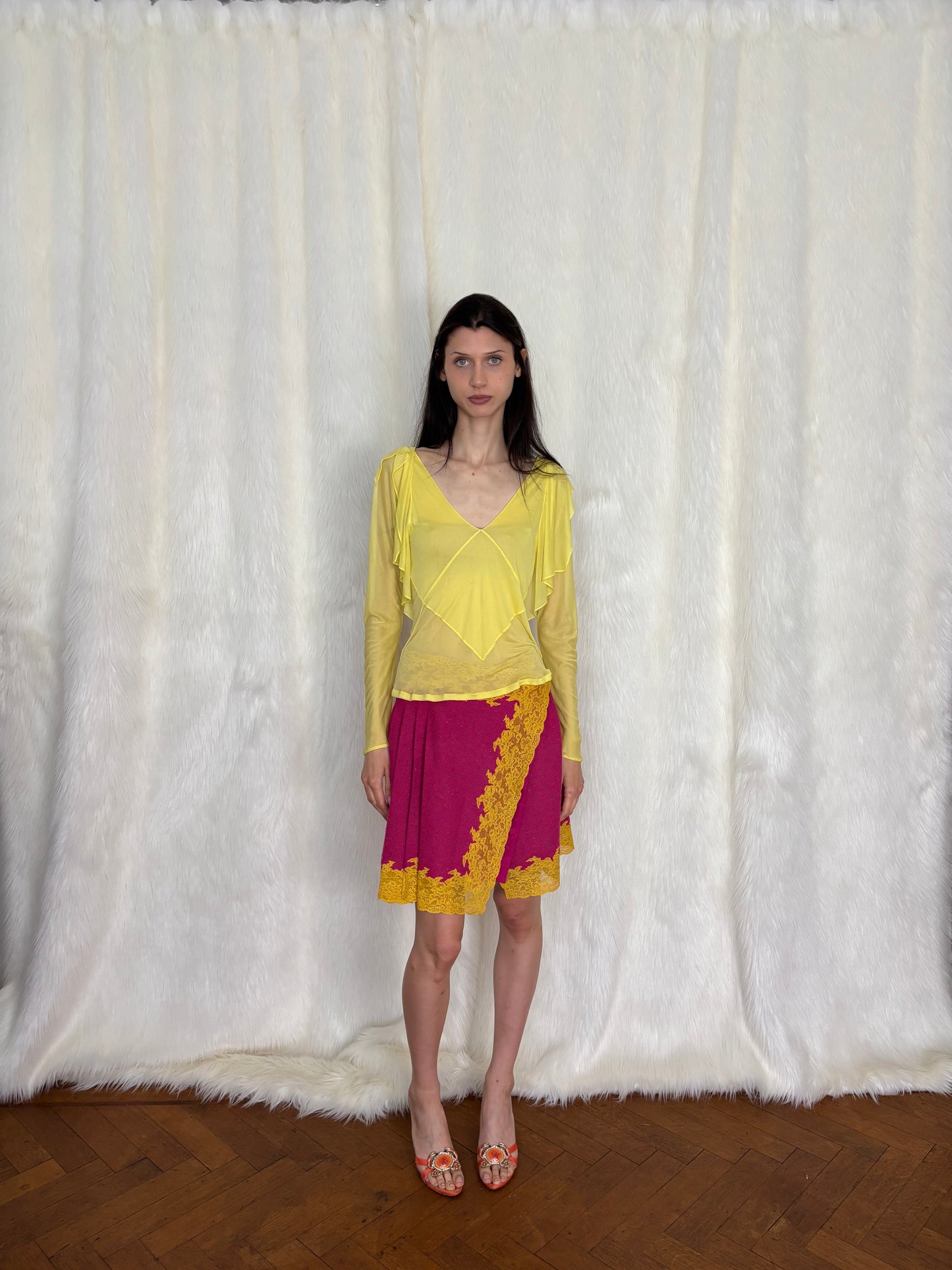 YVES SAINT LAURENT S/S2004 RUFFLE TOP