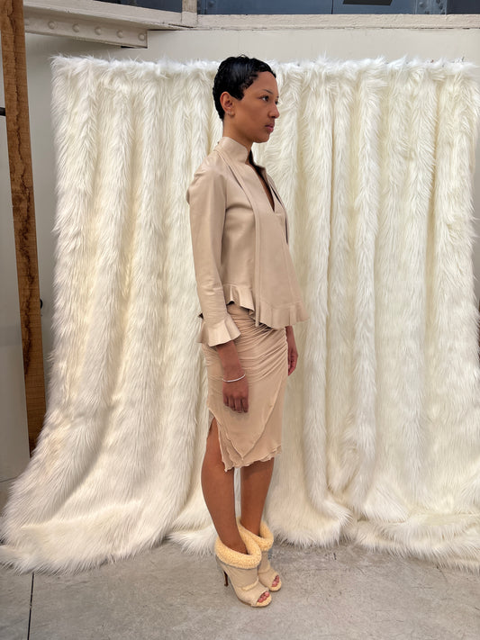 GUCCI TOM FORD S/S1999 LEATHER BLOUSE